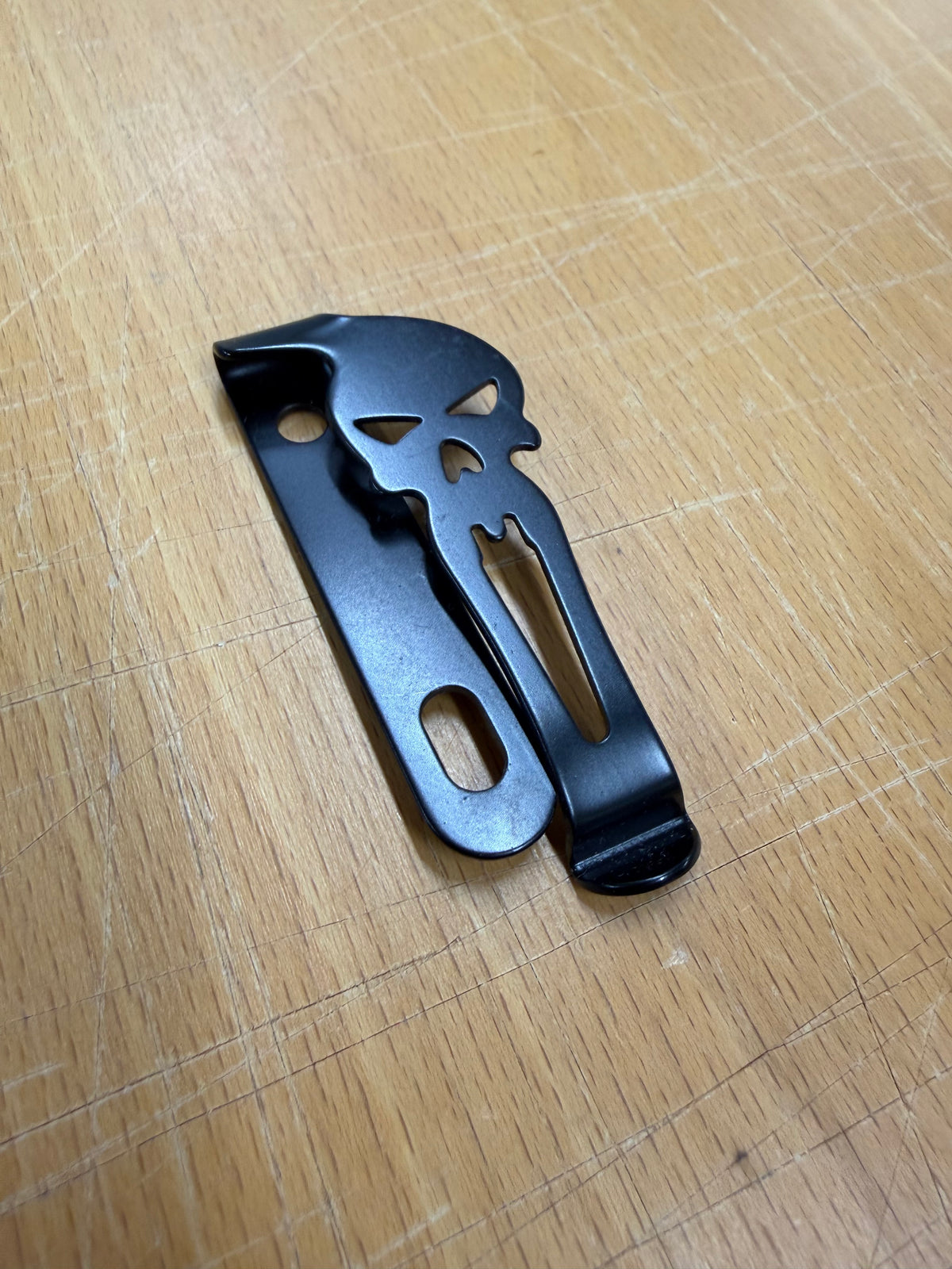 Steel belt clip - Skull