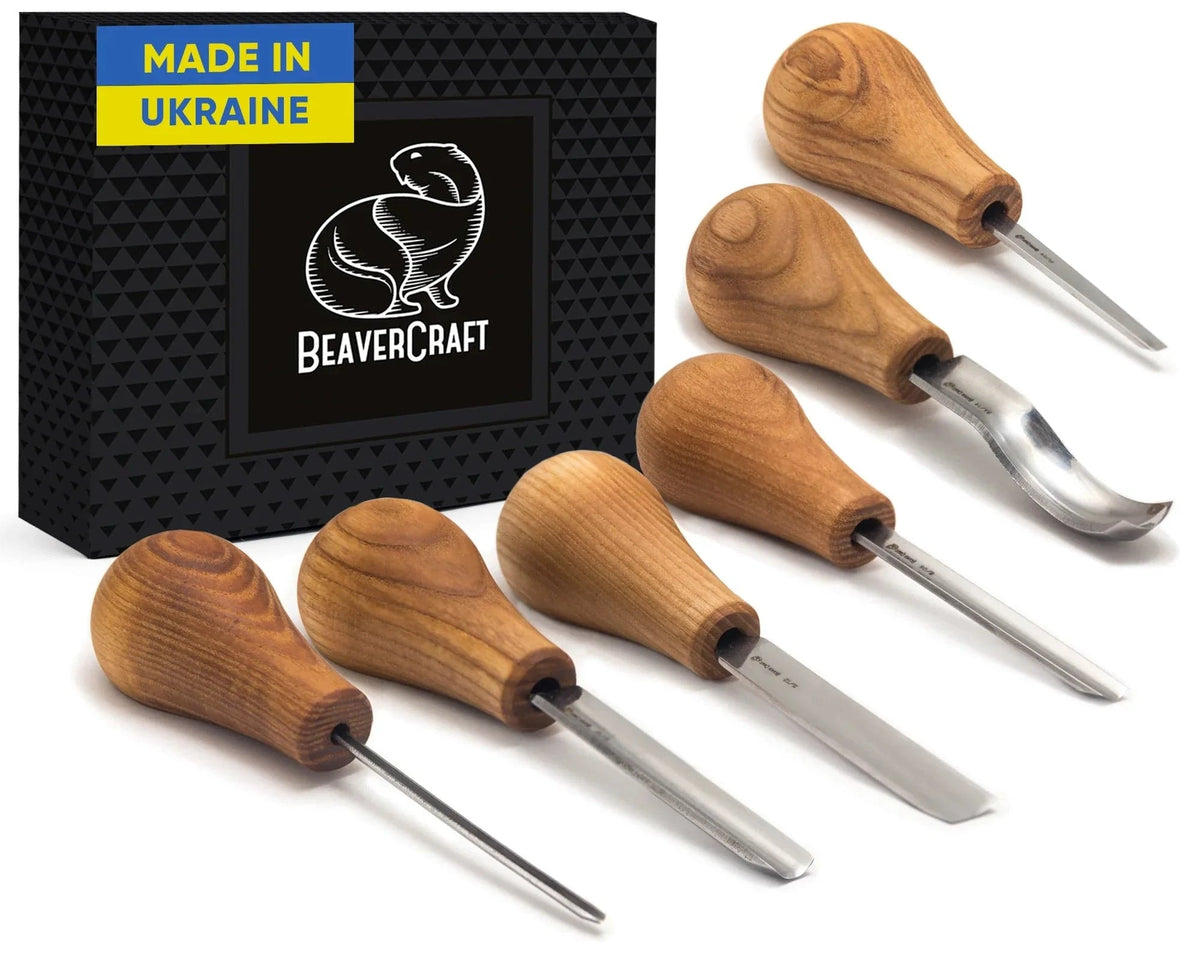 Wood carving iron set SC05 from Beaver Craft 6 iron
