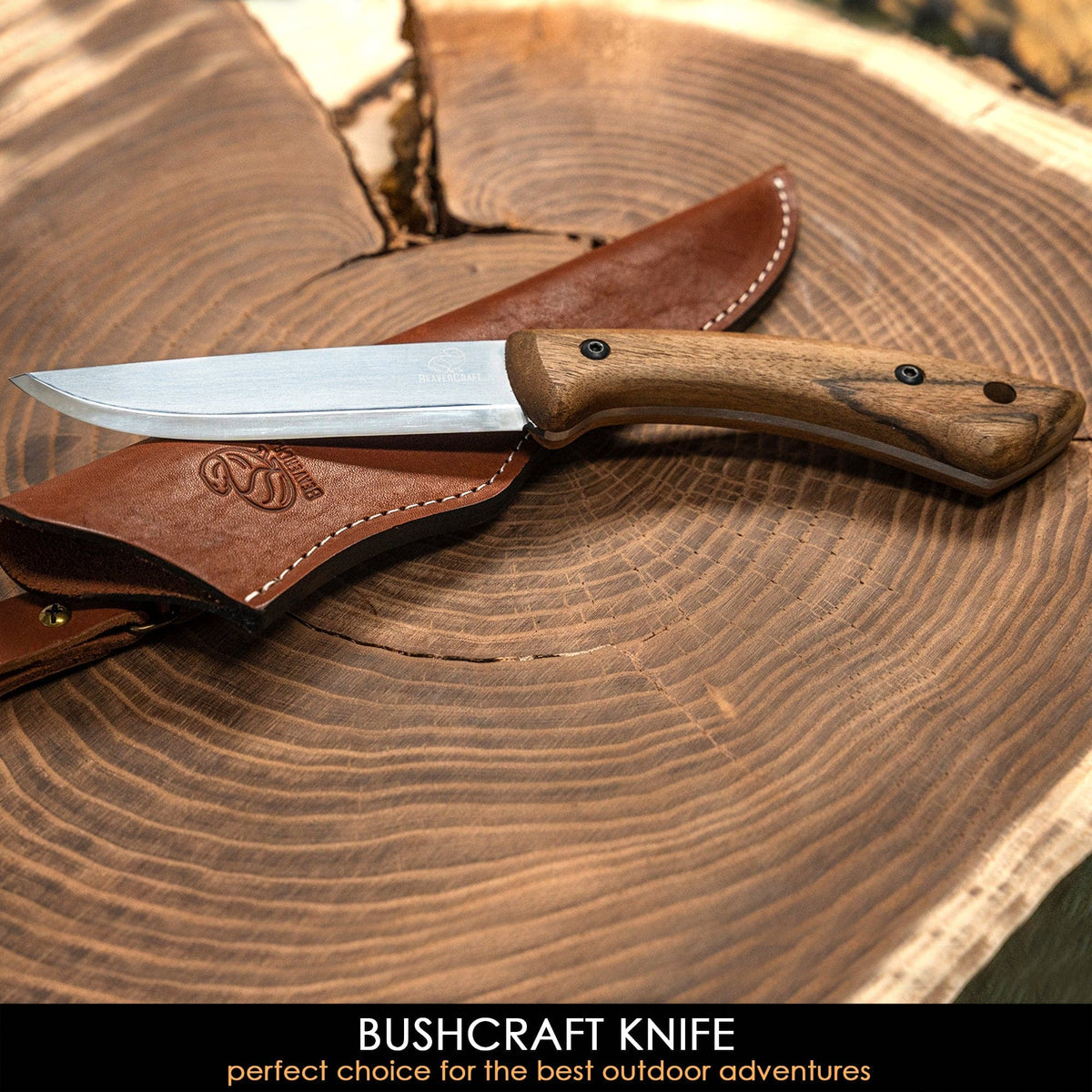 BSH1 Dune Bushcraft knife with sheath
