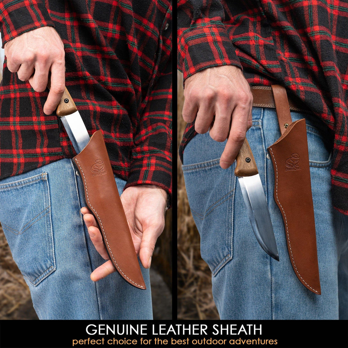 BSH1 Dune Bushcraft knife with sheath