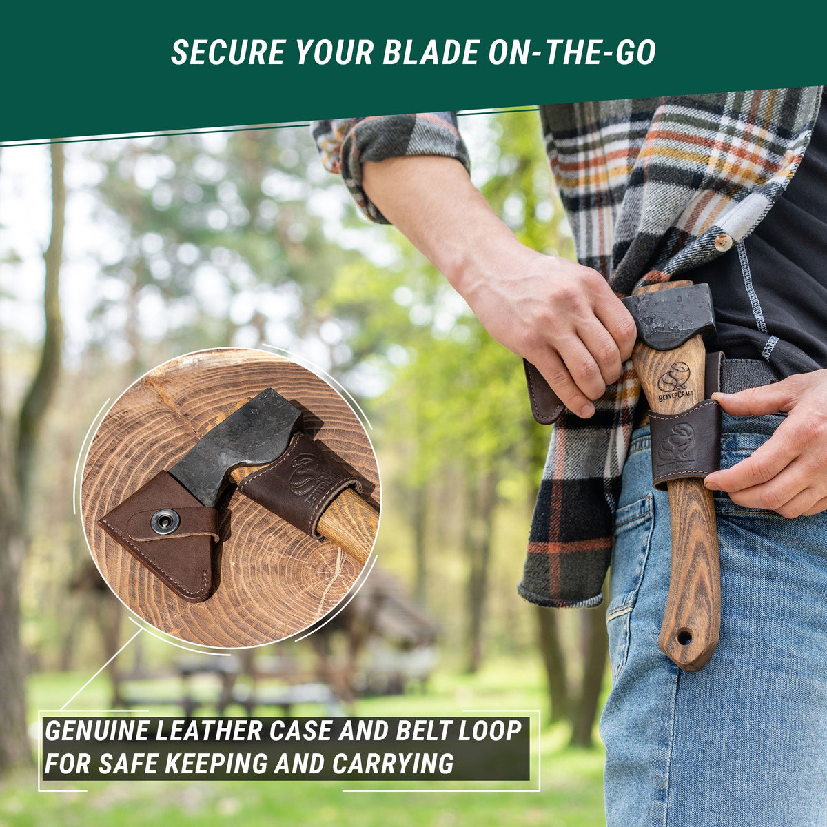 Axe with cutting-edge guard AX1 Bushcraft Hatchet