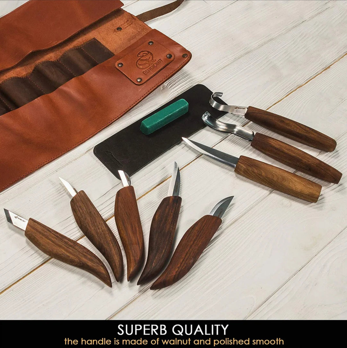 Leather woodcarving set S18X