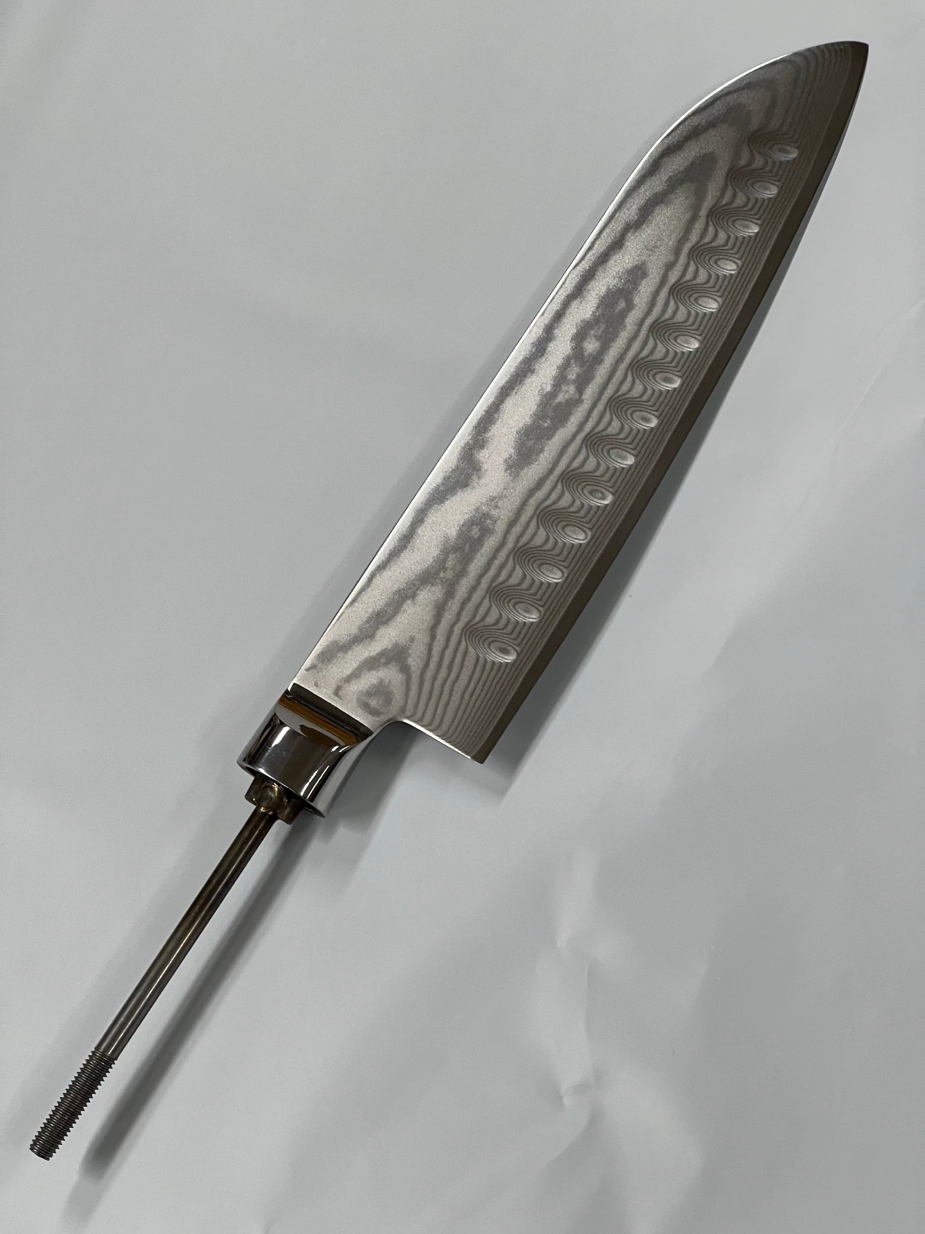 Santoku - AUS10 Damask Chef's knife 7" lancet with sheath