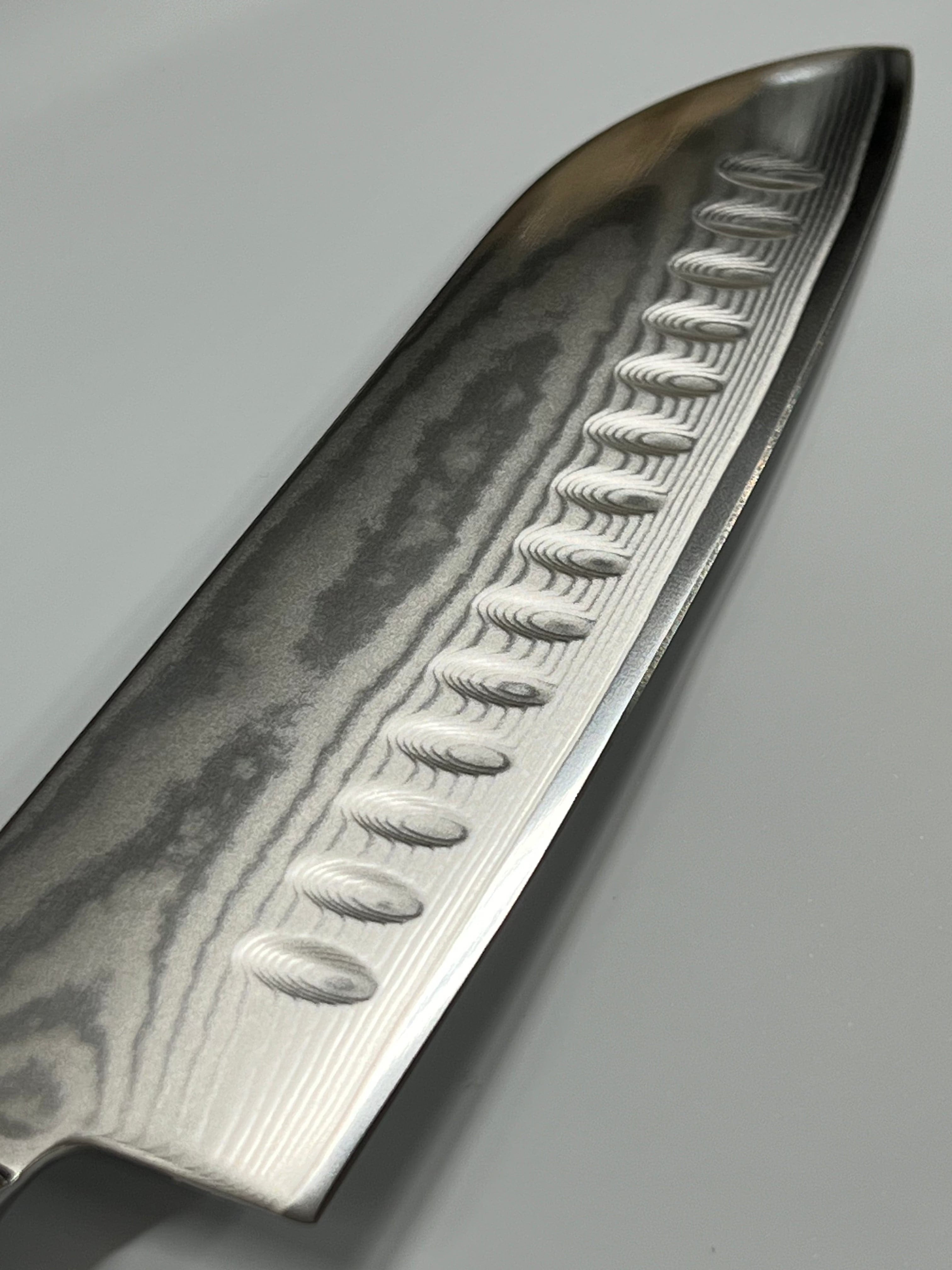 Santoku - AUS10 Damask Chef's knife 7" lancet with sheath