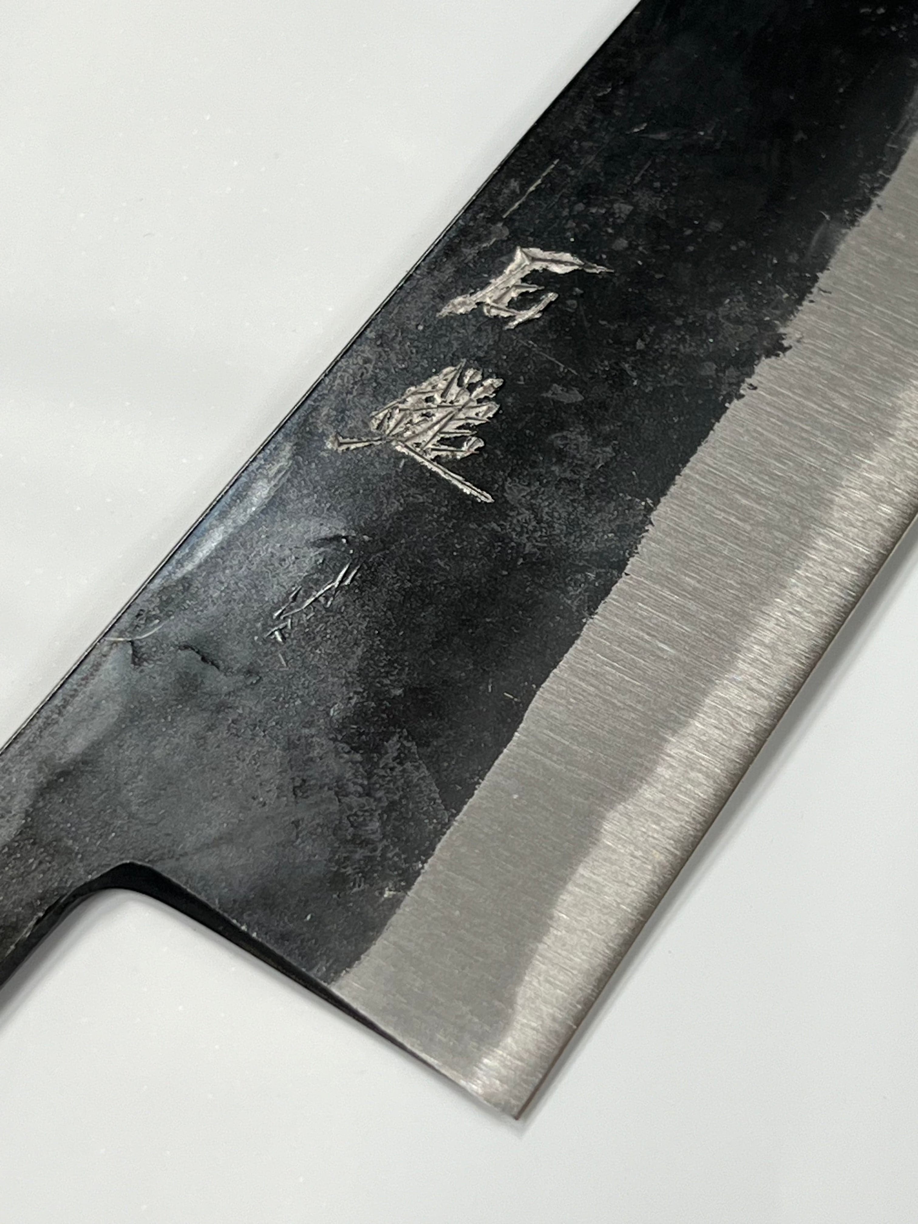 Kurouchi Gyuto 210 Blue 2 Japanese hand-forged knife blade