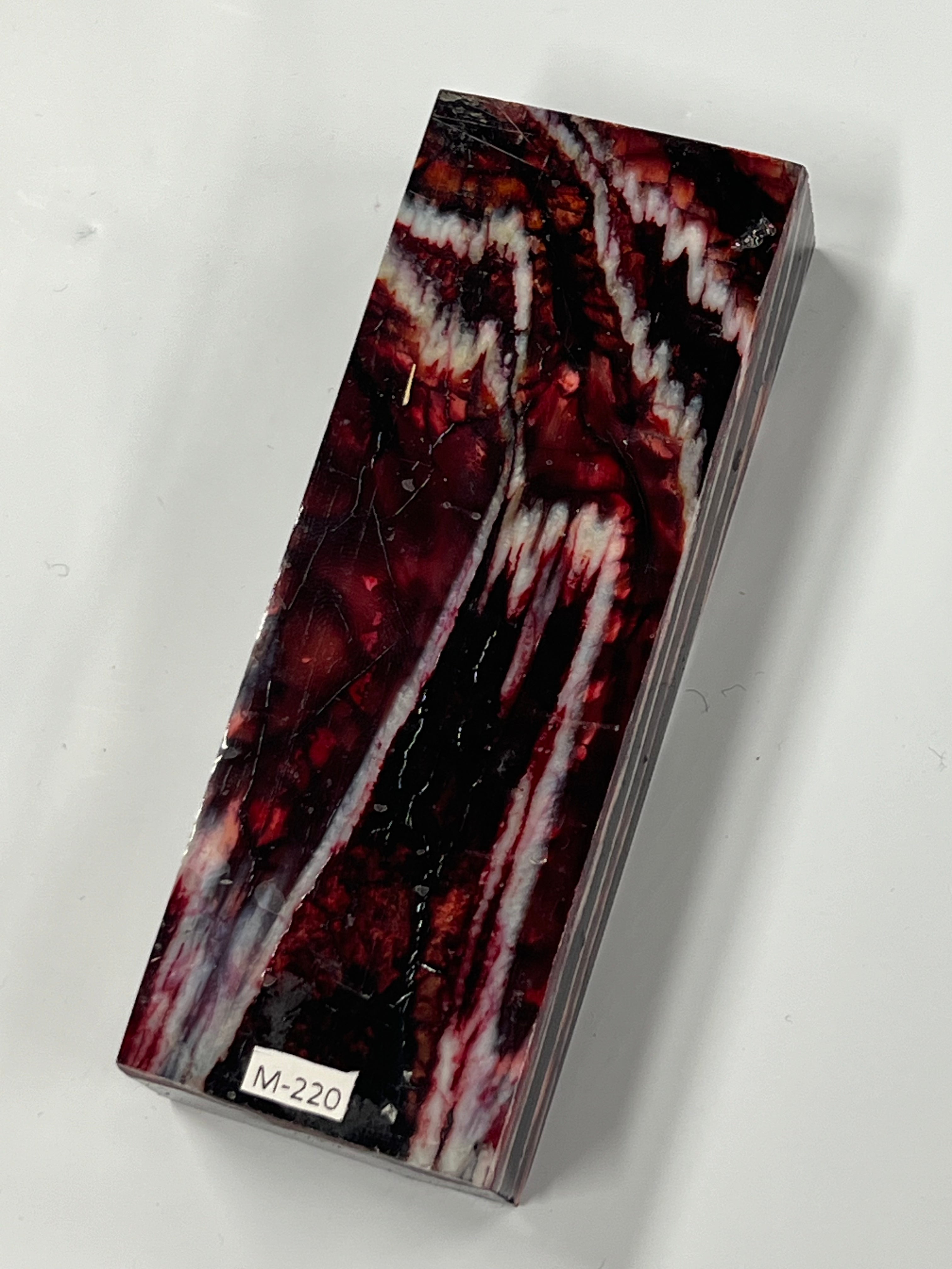 Mammoth molar handle blank M220 (red)