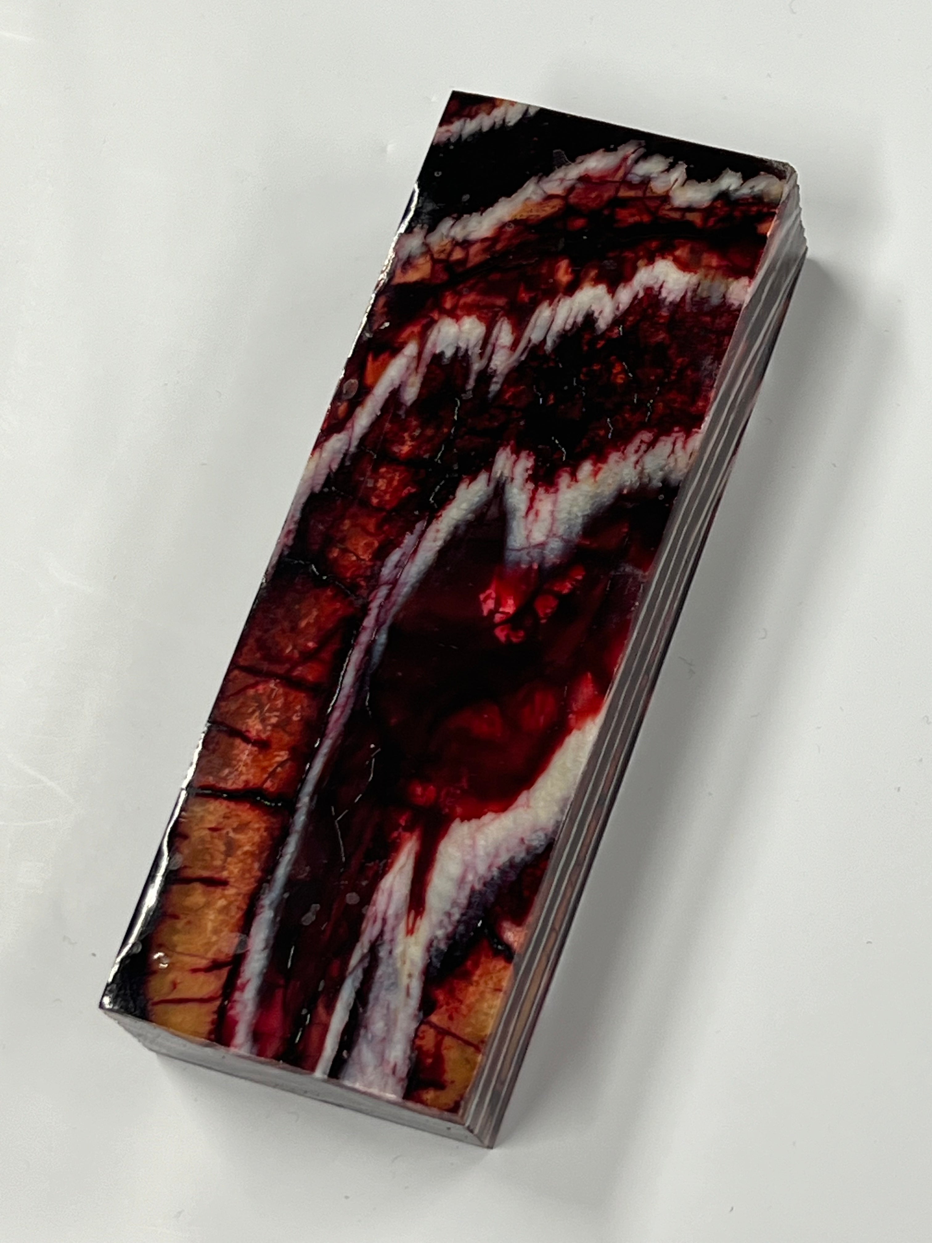 Mammoth molar handle blank M220 (red)