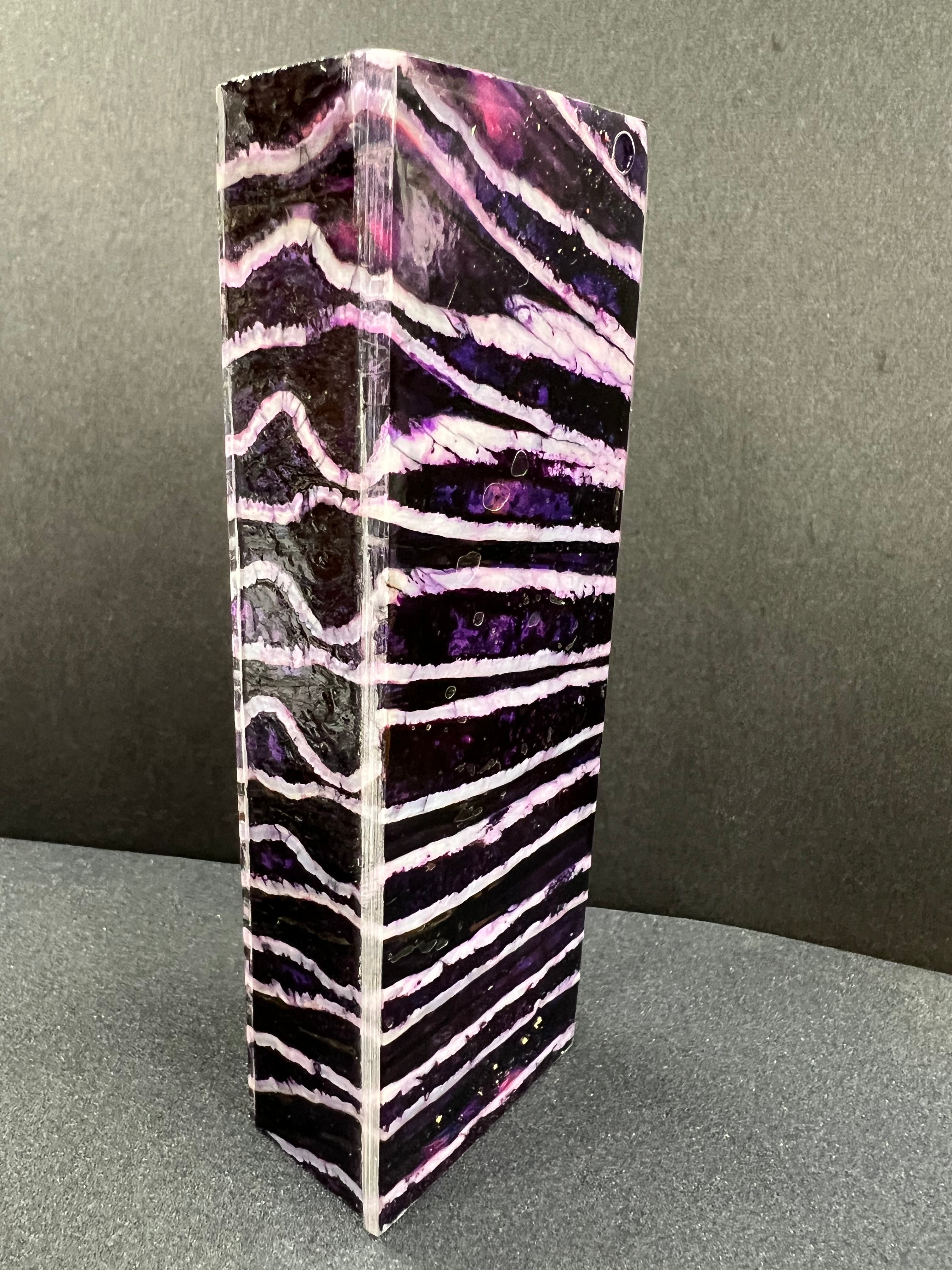 Mammoth molar handle blank M242 (Purple 14)