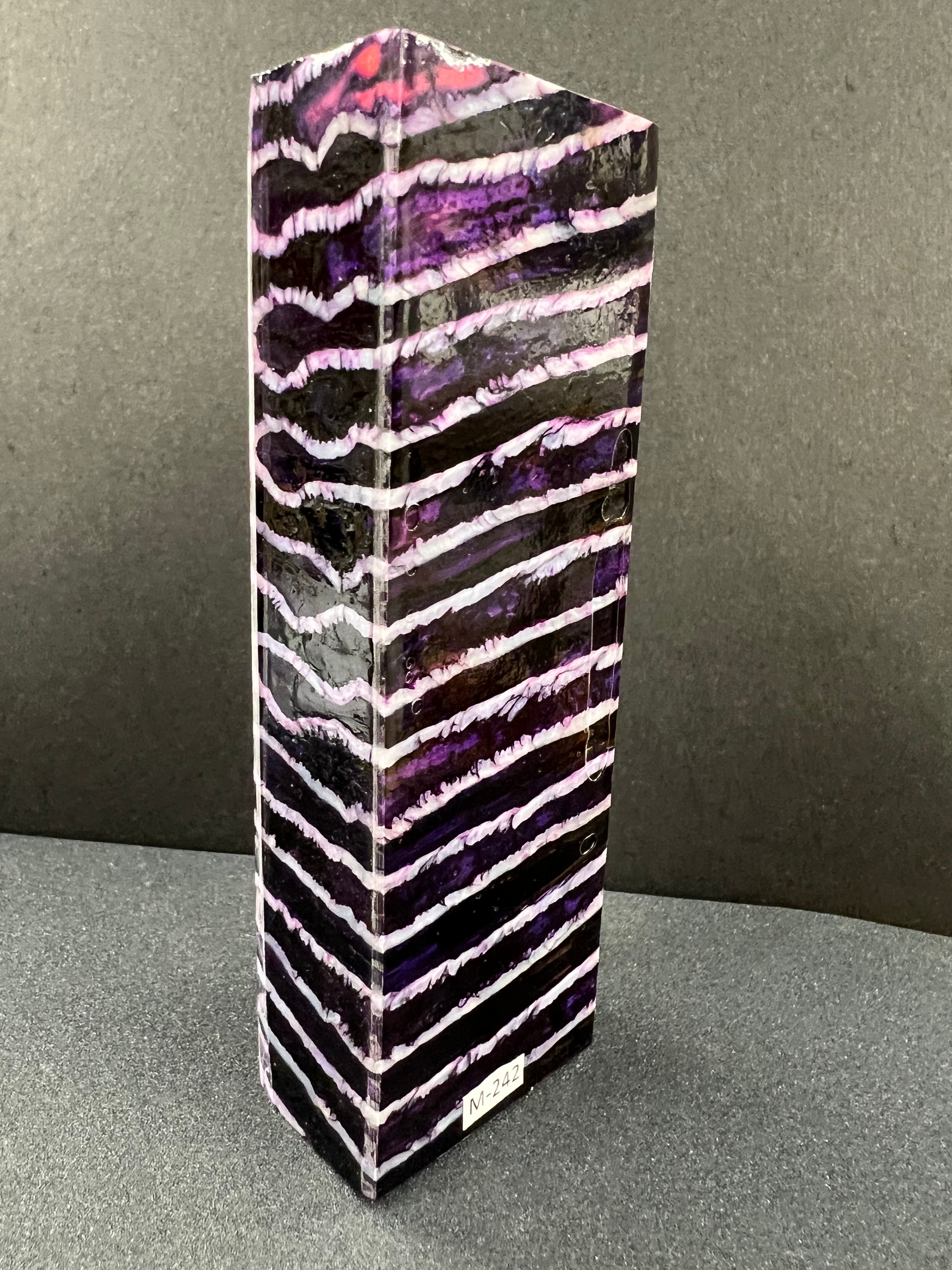 Mammoth molar handle blank M242 (Purple 14)