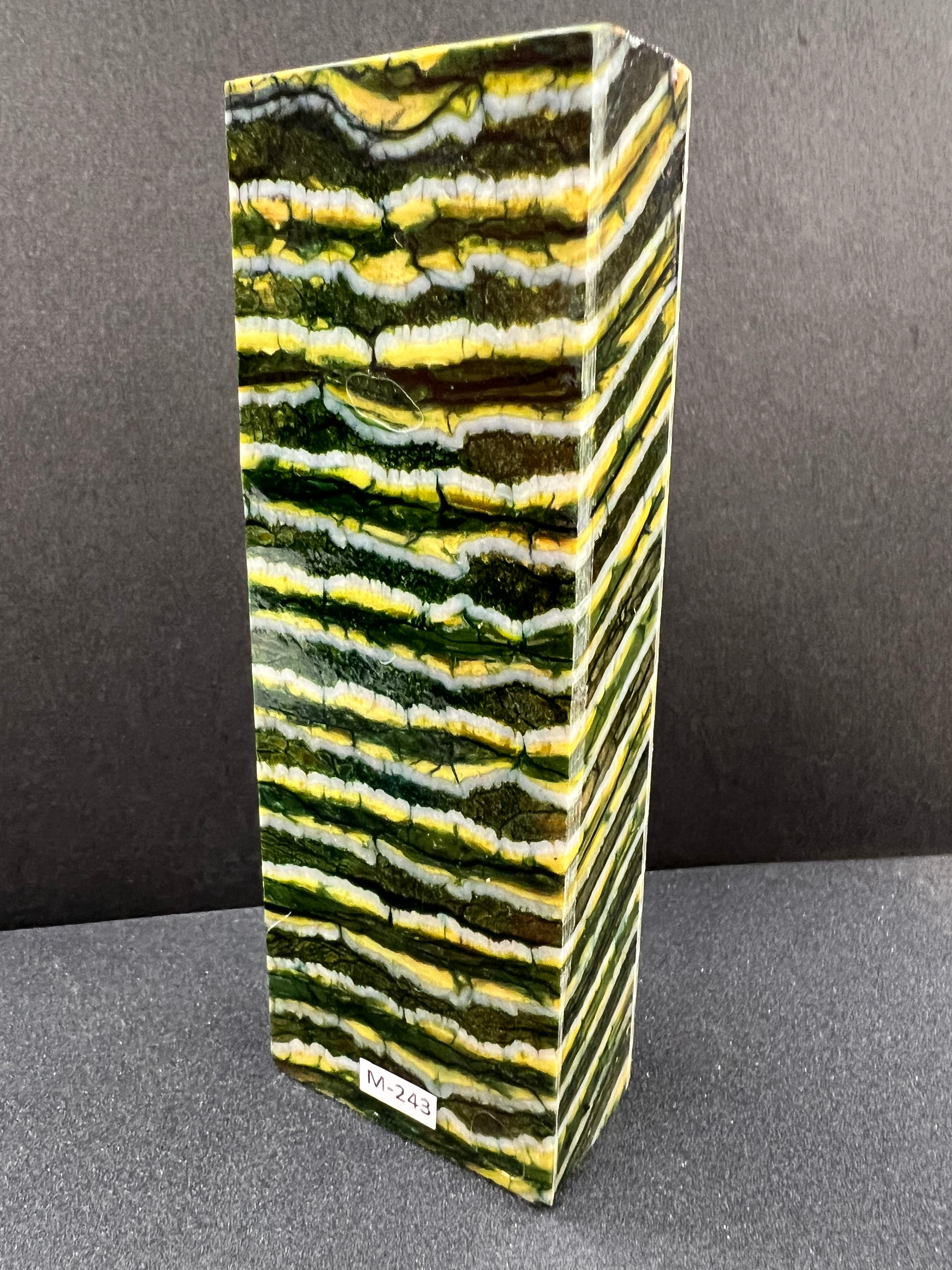 Mammoth molar handle blank M243 (green 17)