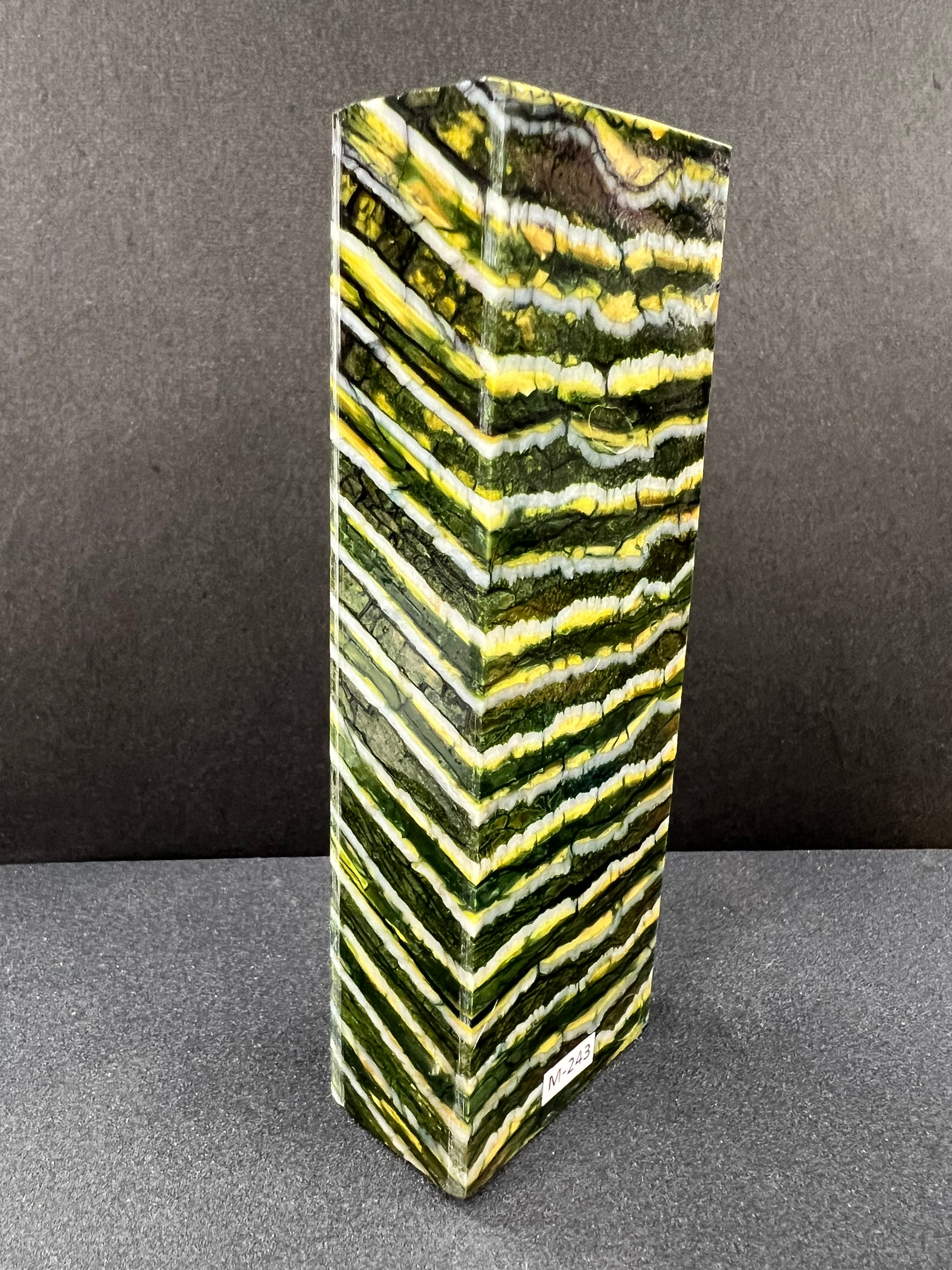 Mammoth molar handle blank M243 (green 17)