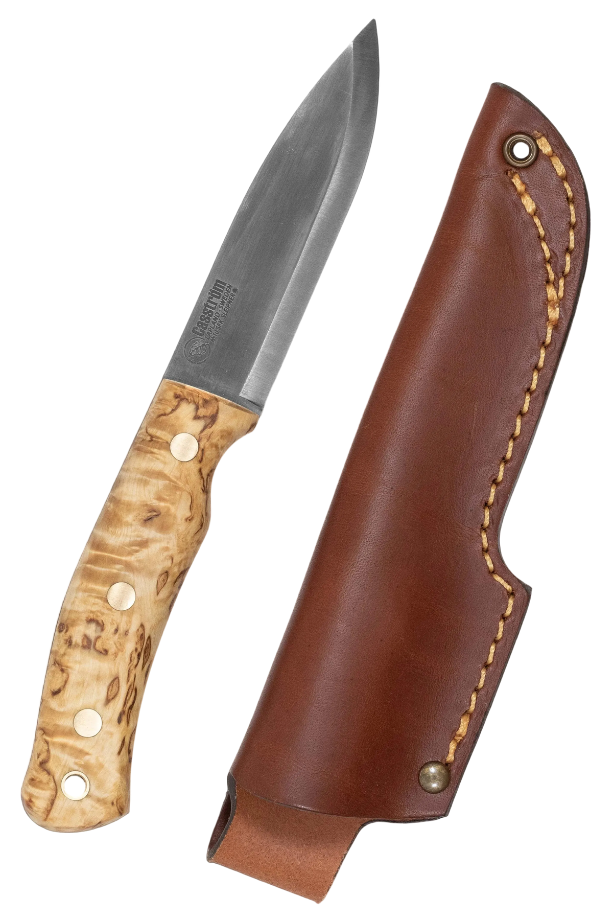 Casstrom No. 10 SFK Knife with leather sheath and leather lanyard