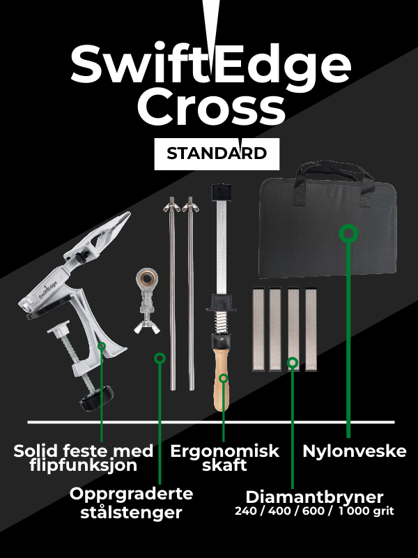 SwiftEdge Cross: Knife sharpening system with adjustable angle and diamond sharpening stones