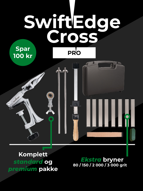 SwiftEdge Cross: Knife sharpening system with adjustable angle and diamond sharpening stones