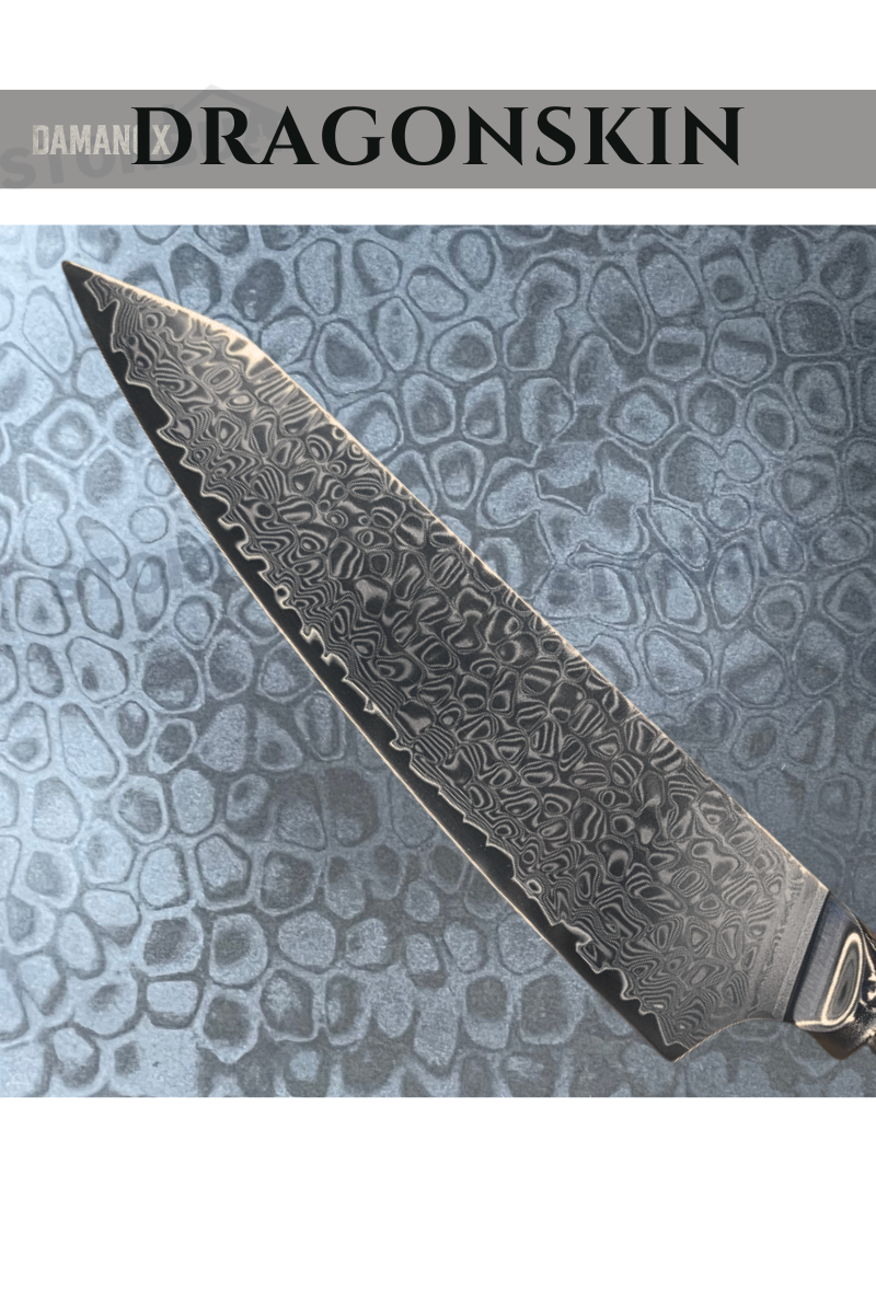 Damanox VG10 - Stainless Damask plate with a core of VG-10