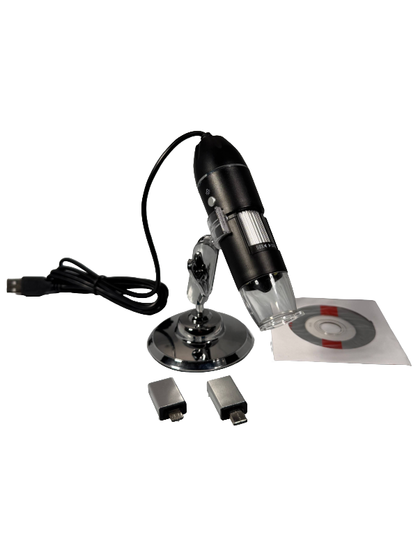 Digital Microscope, 50–1500×, for Phone or PC