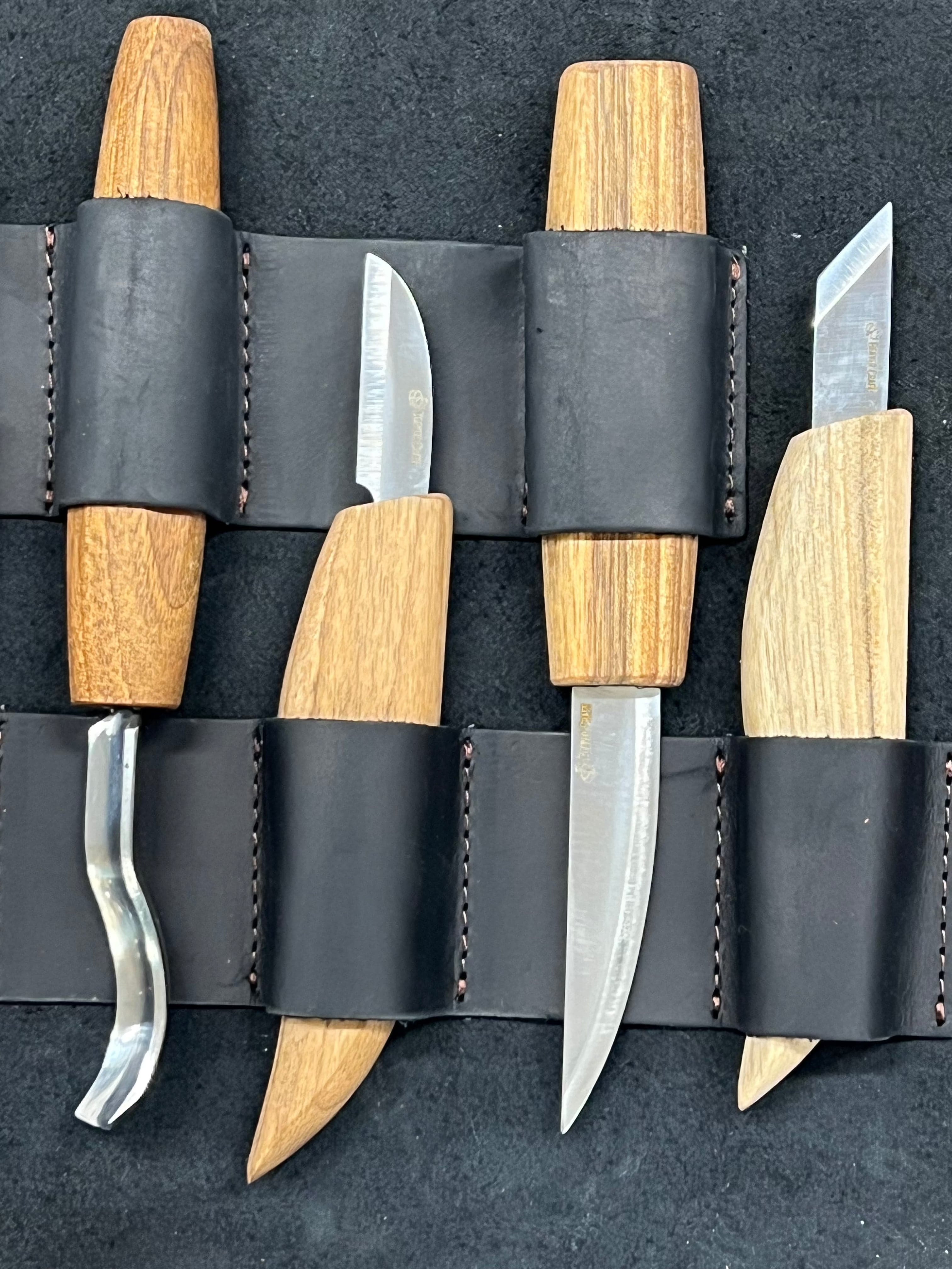 Leather Wood Carving Set in Shoulder Fluid S50X Beaver Craft