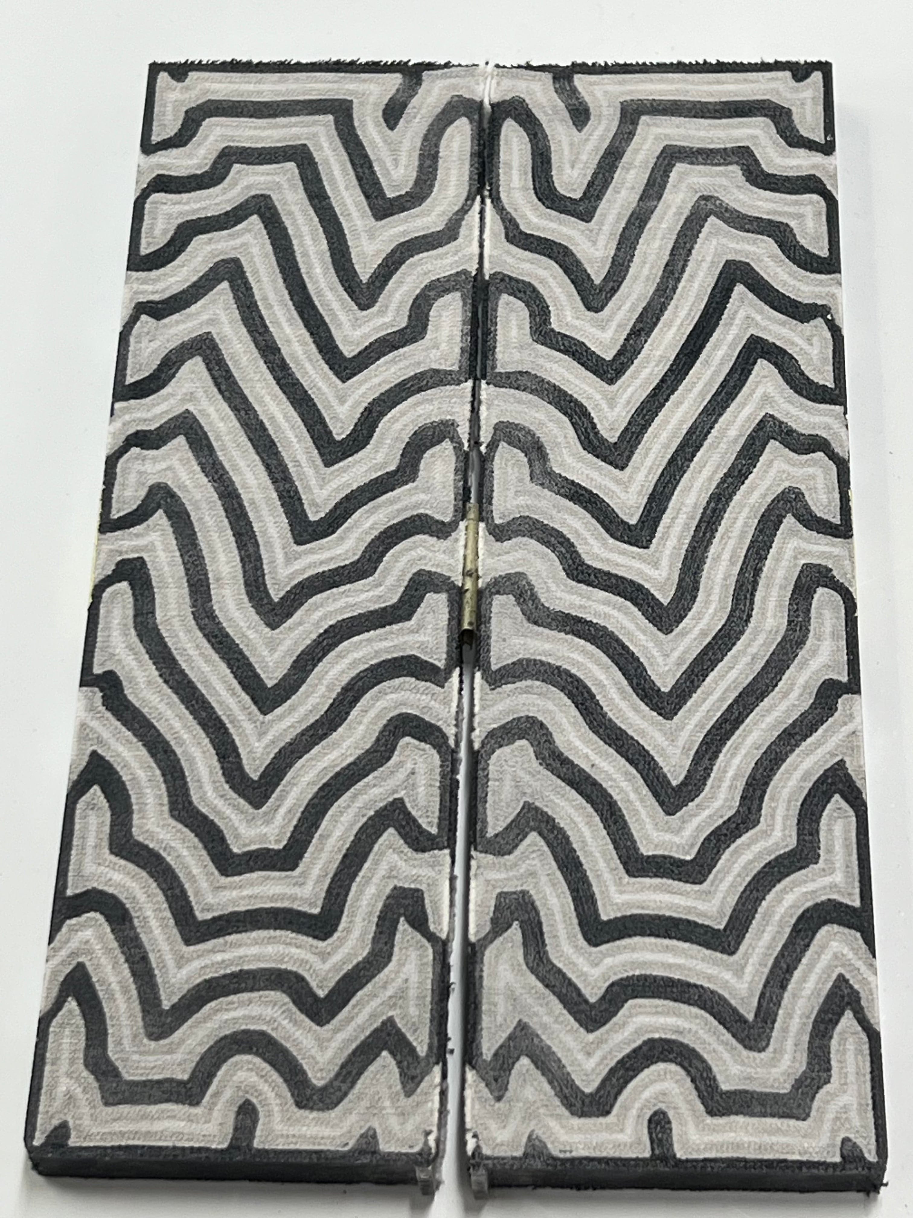 Micarta Damascus (set of 2 sheets)