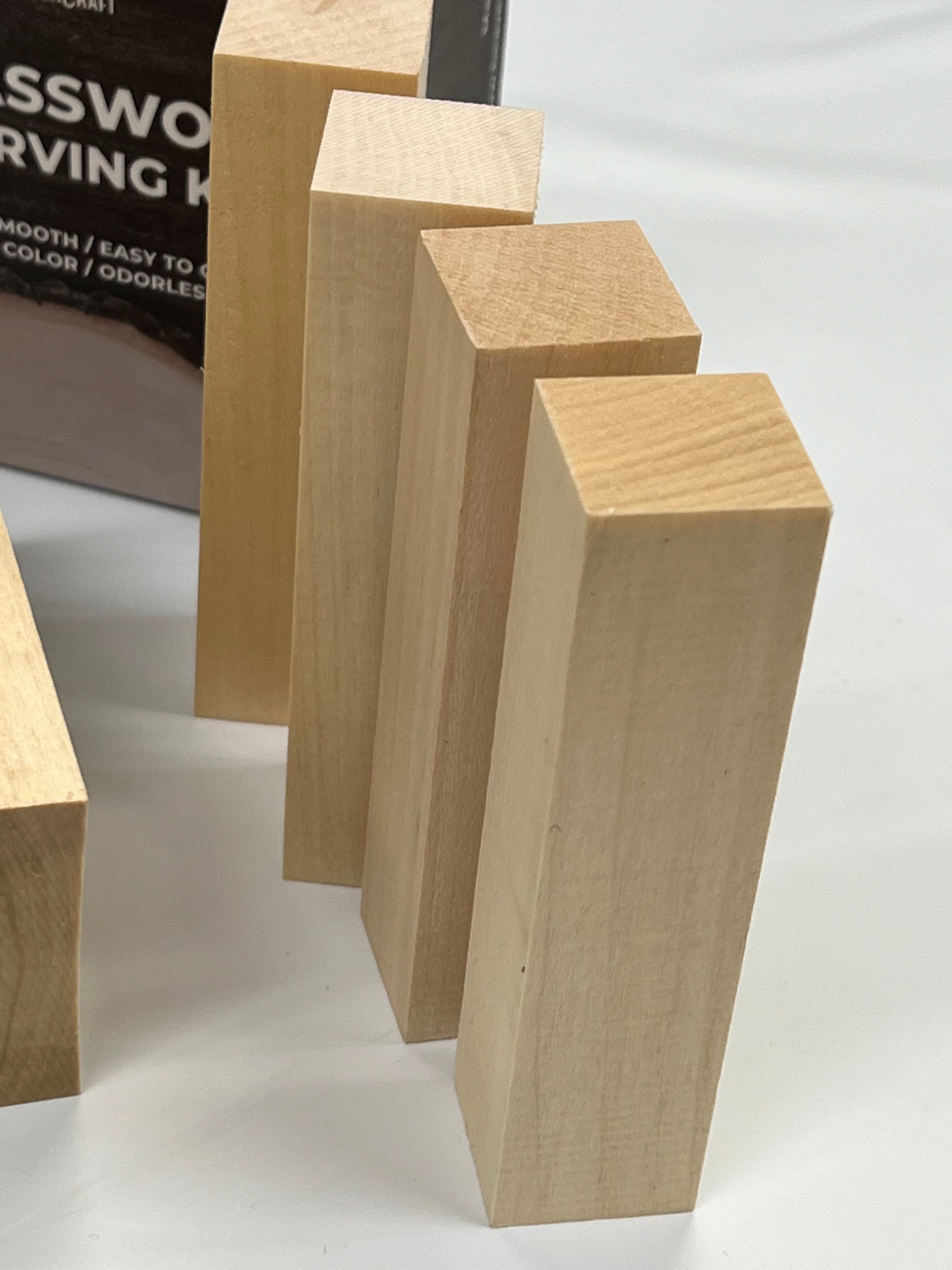 Basswood wood carving blocks BW5 5-pack from Beaver Craft