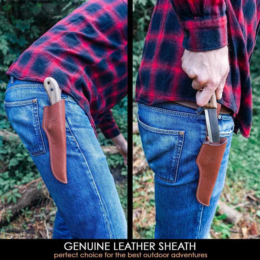 BSH2 Glacier Bushcraft knife with sheath