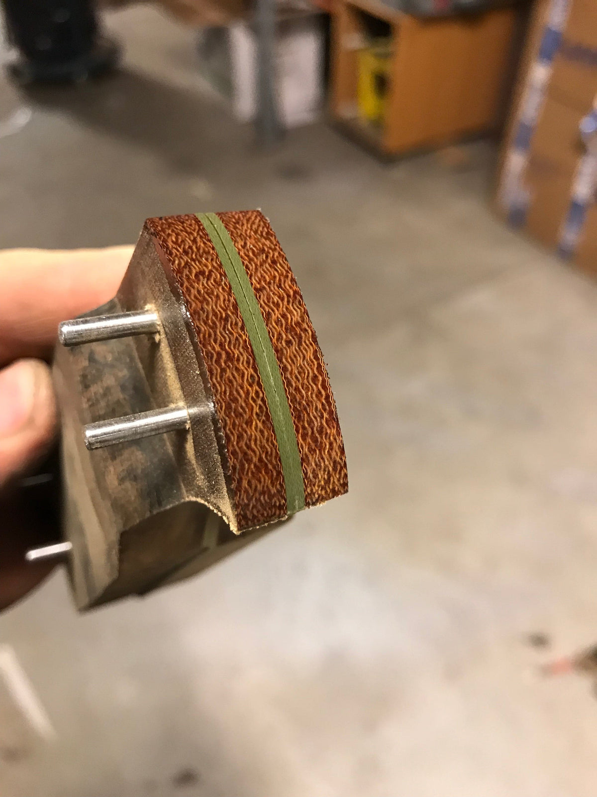 Micarta plate handle material
