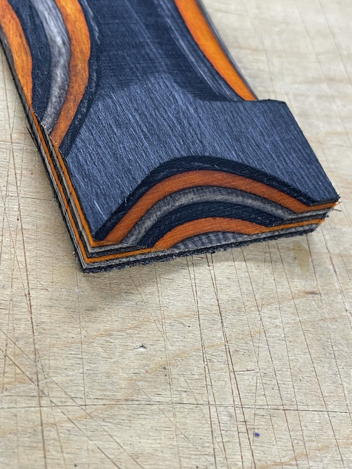 Lawood Plate - Laminated and colored handle blank