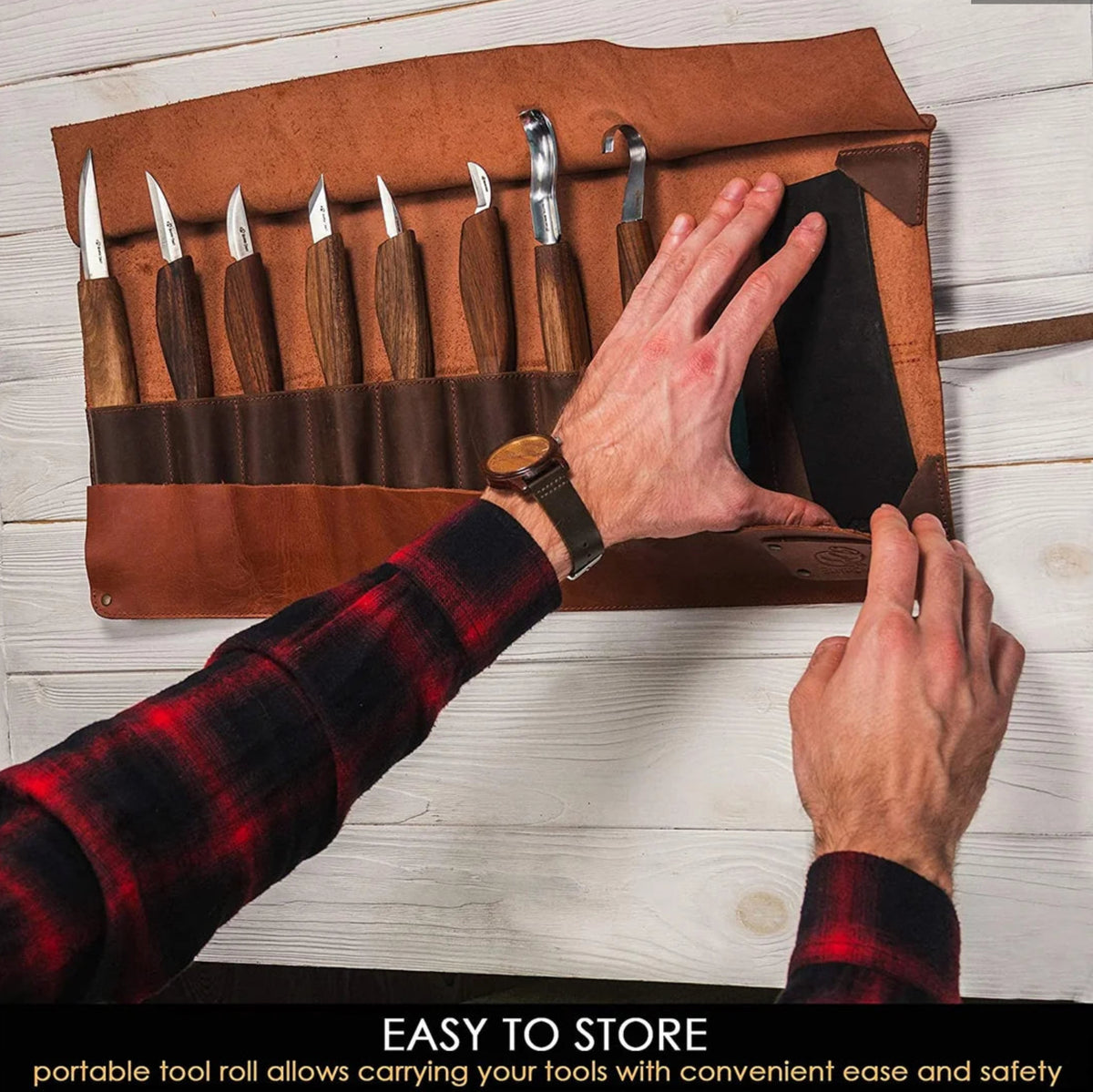 Leather woodcarving set S18X