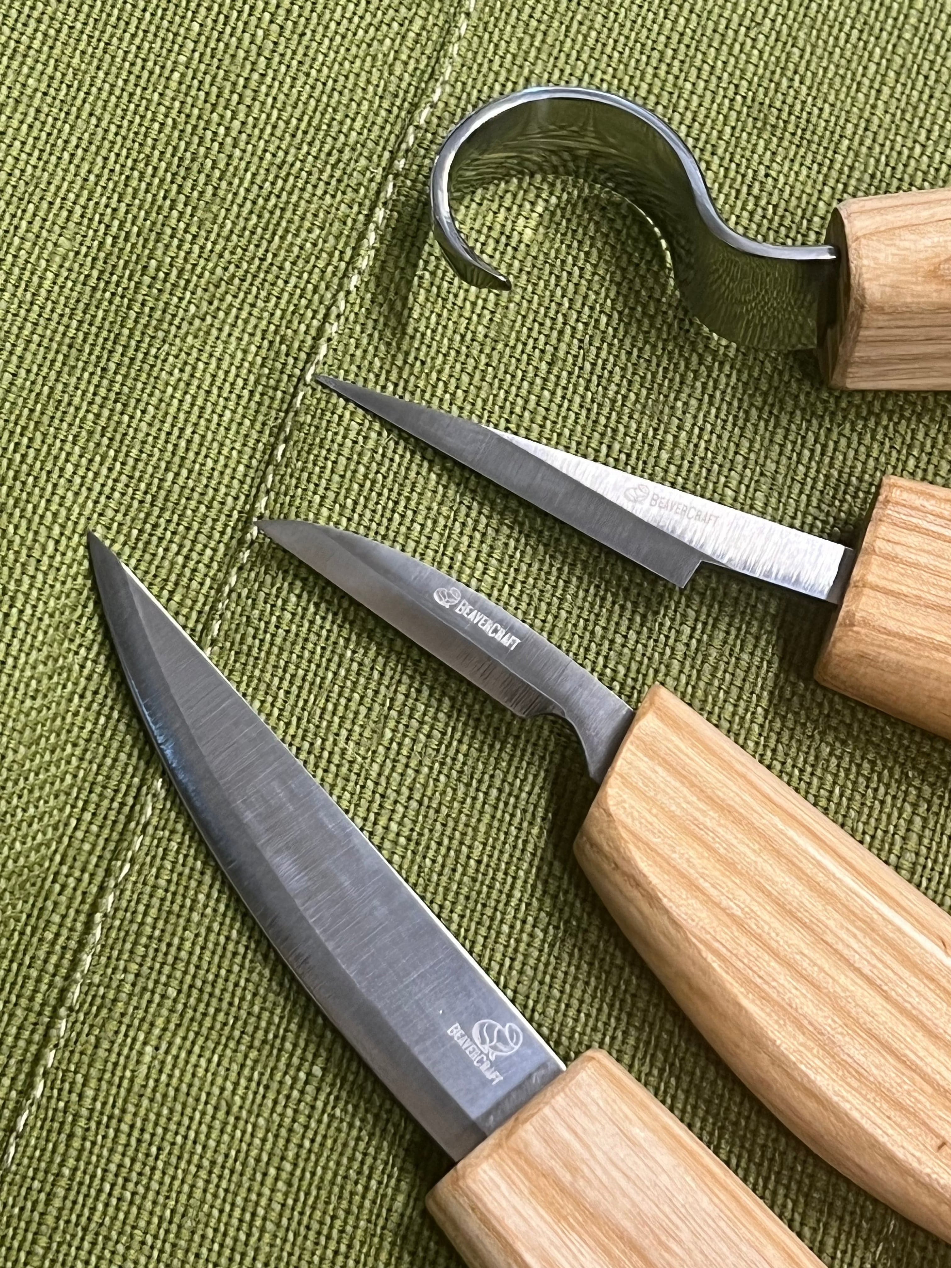 Wood carving iron set S09 canvas with 4 irons