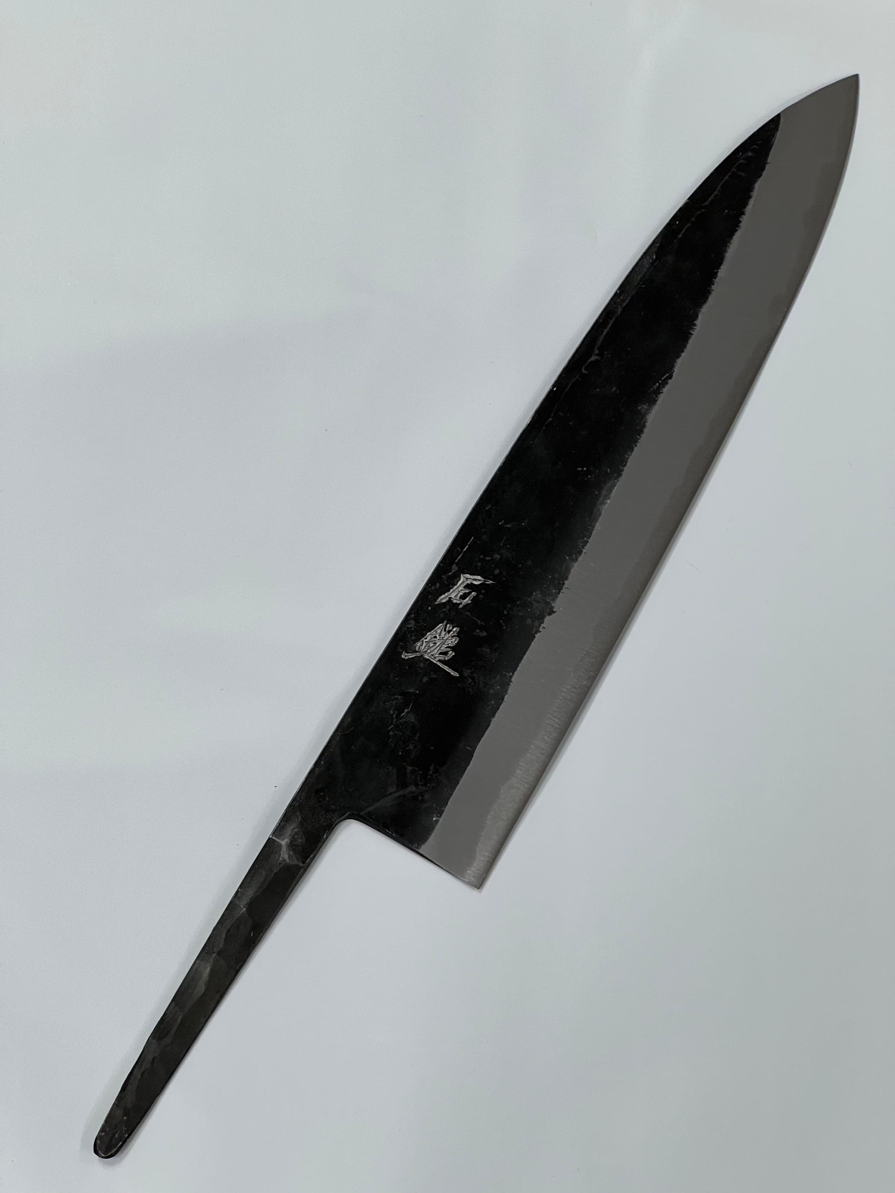 Kurouchi Gyuto 210 Blue 2 Japanese hand-forged knife blade
