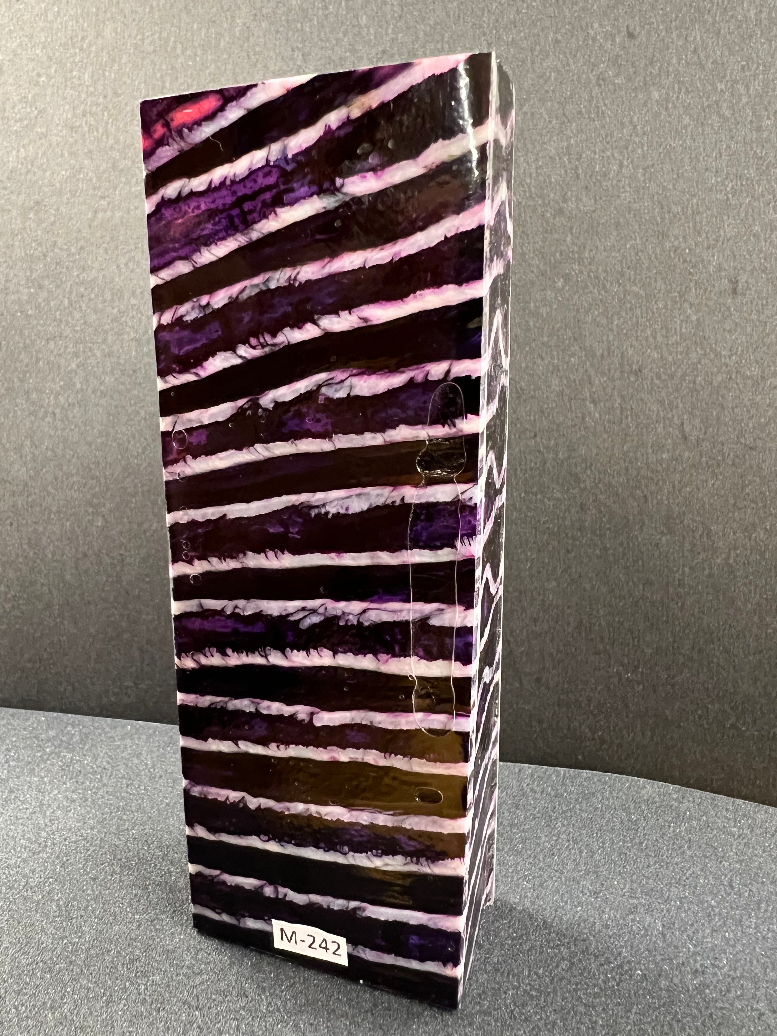 Mammoth molar handle blank M242 (Purple 14)