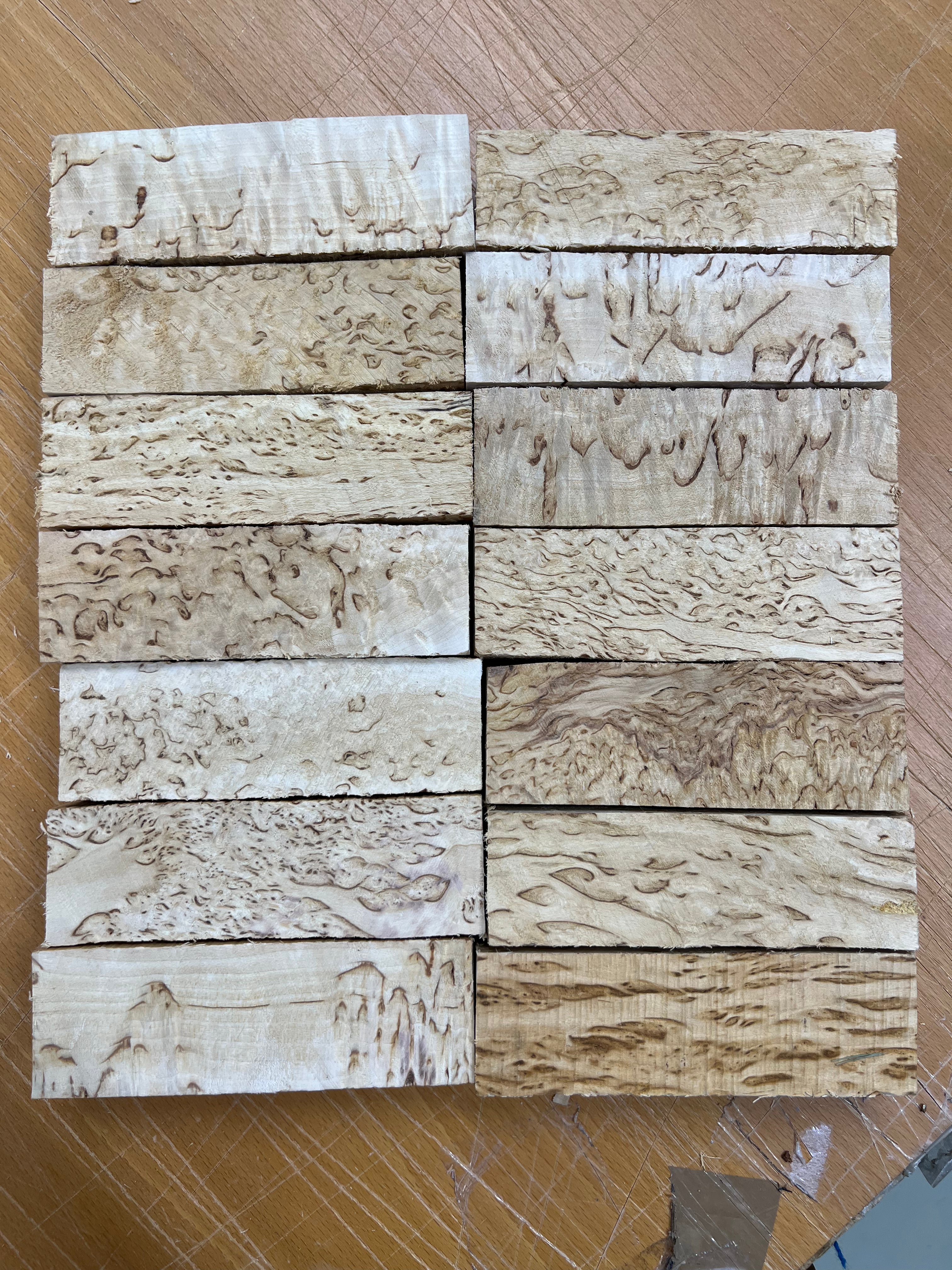 Premium Natural Valbjørk Masurbjørk MBS approx. 30x40x125
