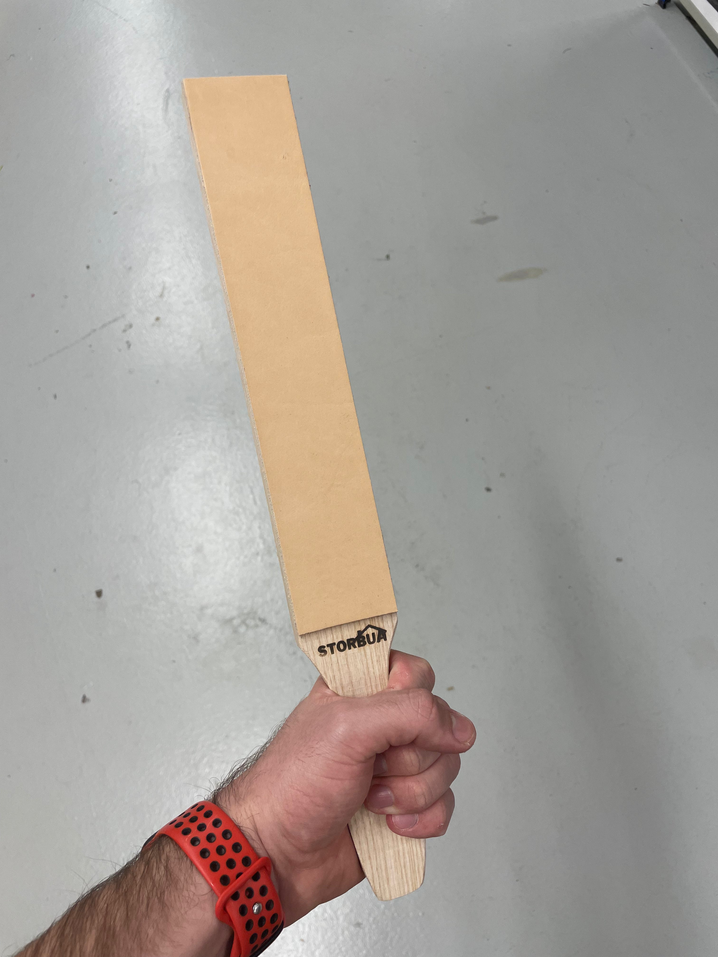 leather strop handmade large 390x50mm