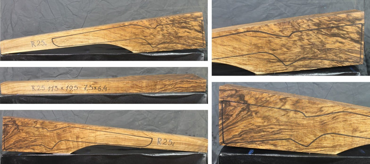 Rifle Stock Blank Turkish Walnut Grade 5 R25