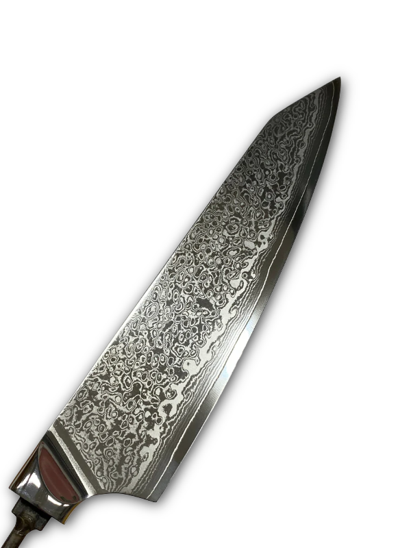 Chef Knife Blade - AUS10 Damask Chef Knife 8"