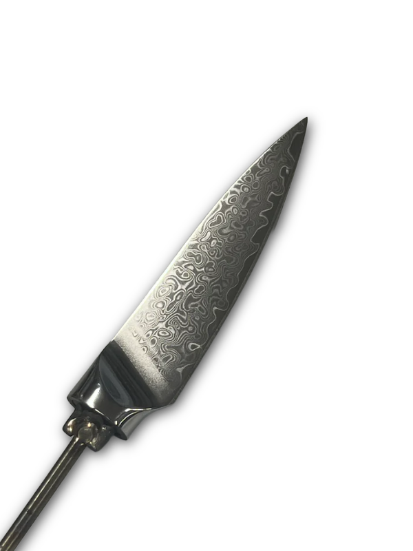 Fruit and kitchen knife blade 3.5" (89 mm), VG10 Damascus
