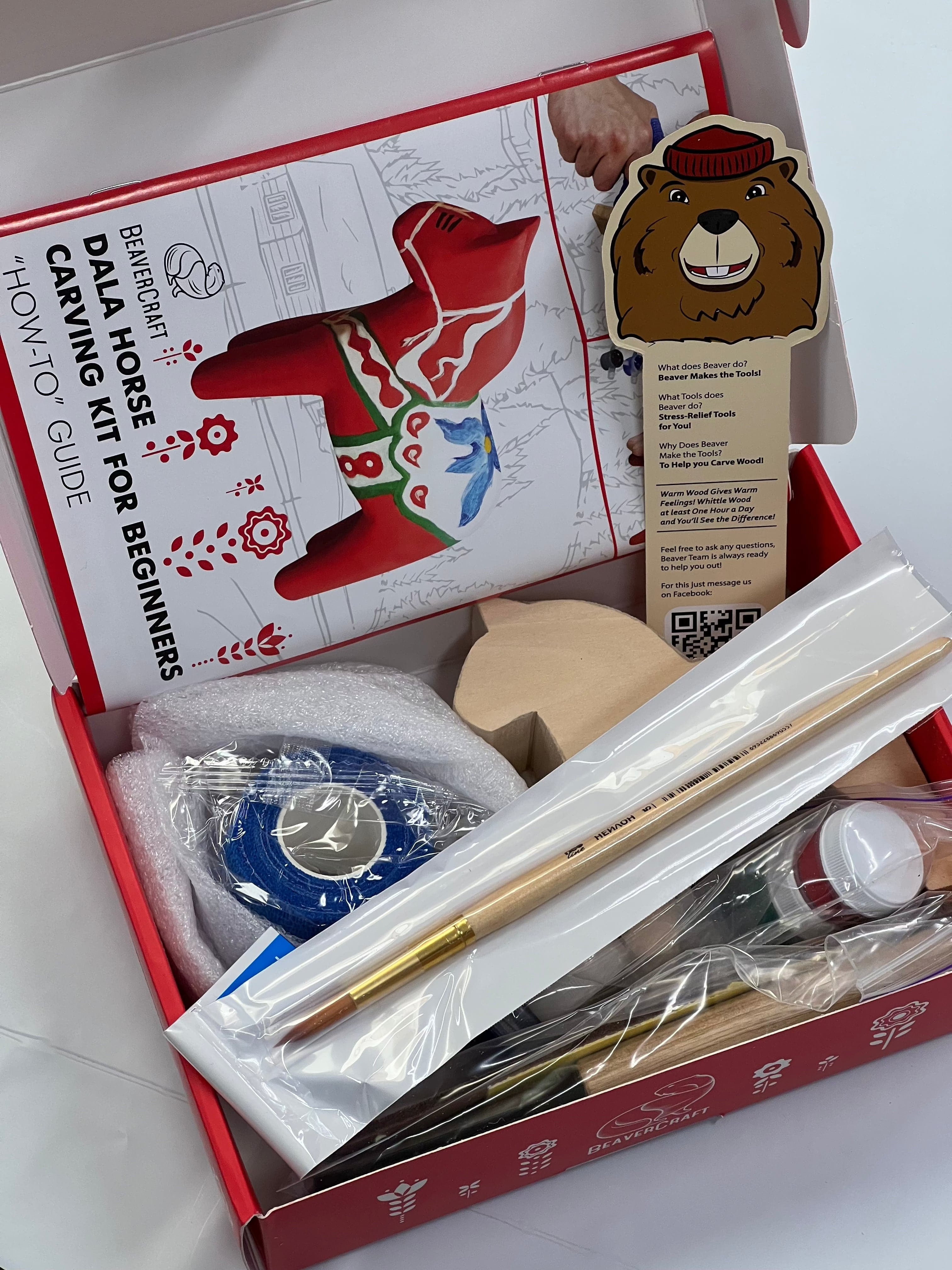 Wood carving set DIY02 Horse