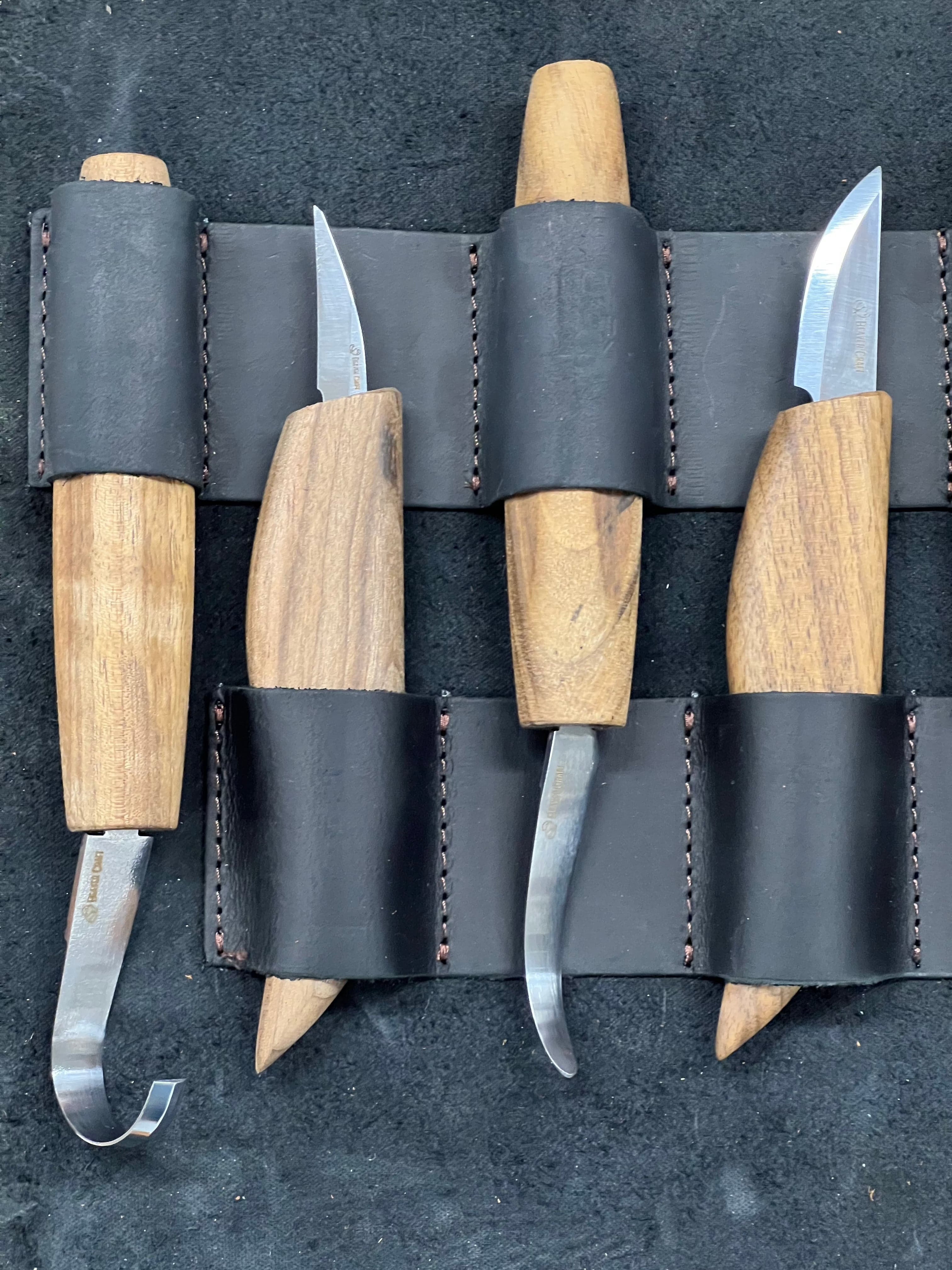 Leather Wood Carving Set in Shoulder Fluid S50X Beaver Craft