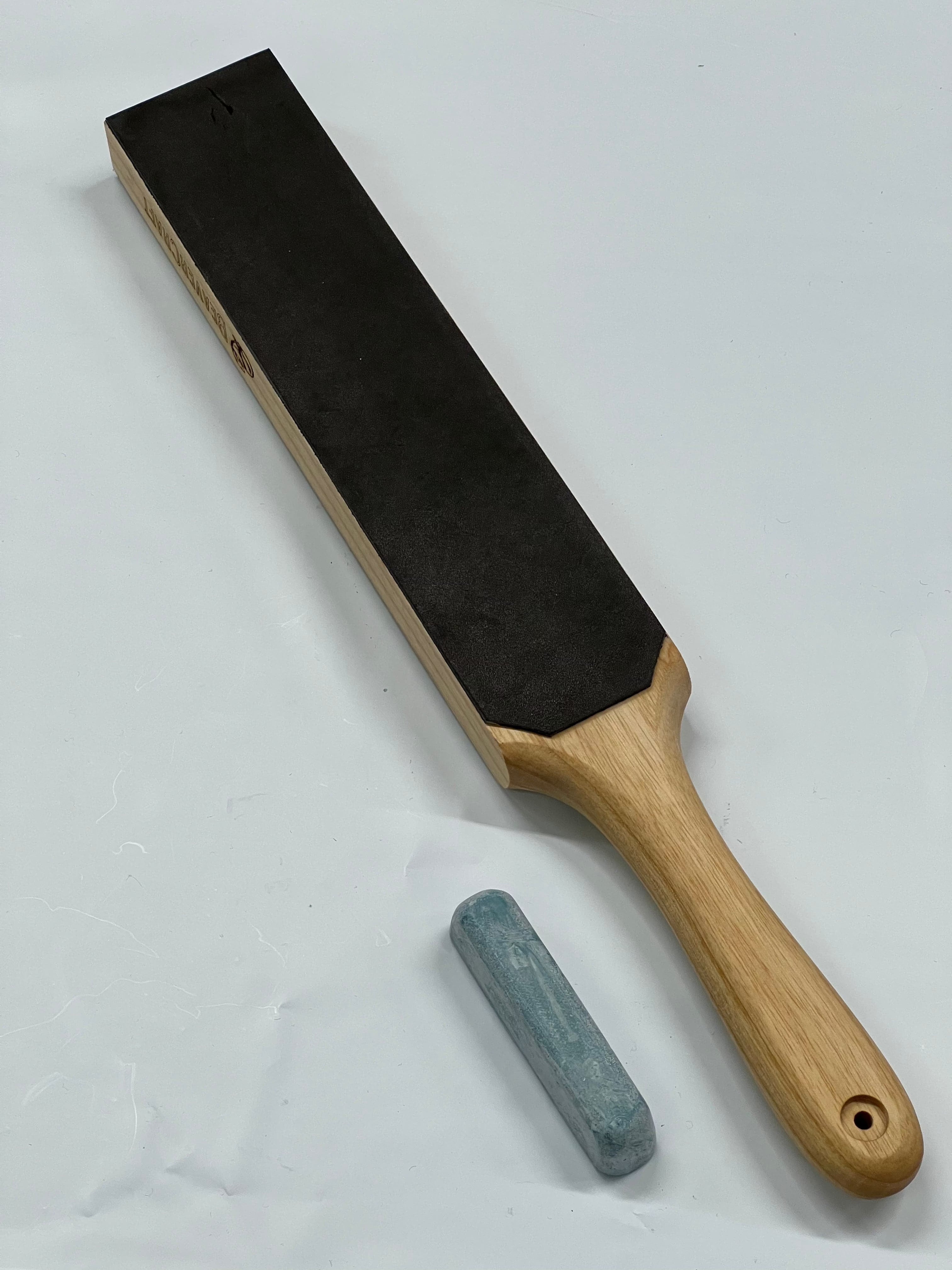 Double-sided leather strop 220x50 with stropping compound LS6P1 