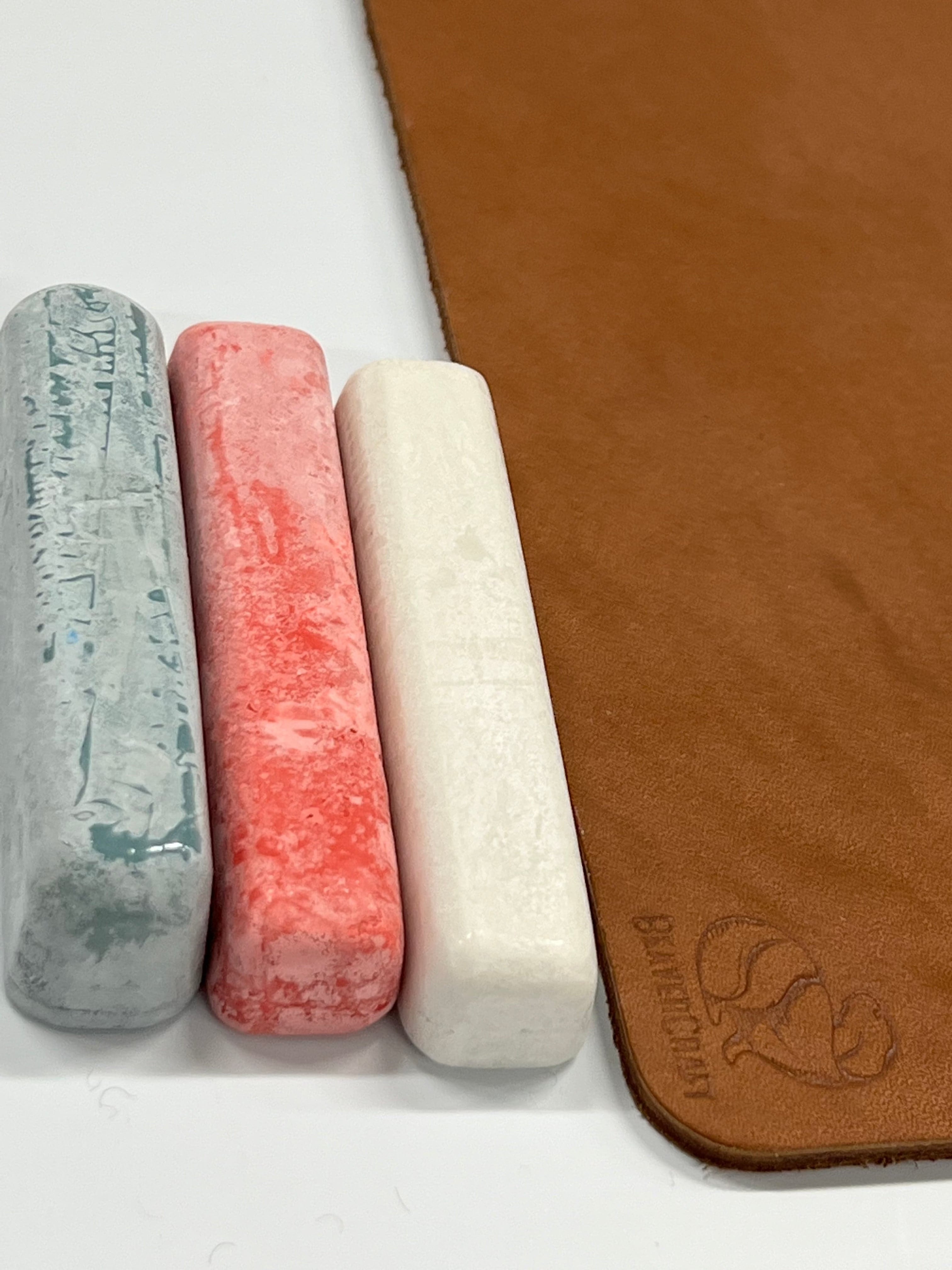 leather strop 305x75 mm with 3 types of stropping compound 