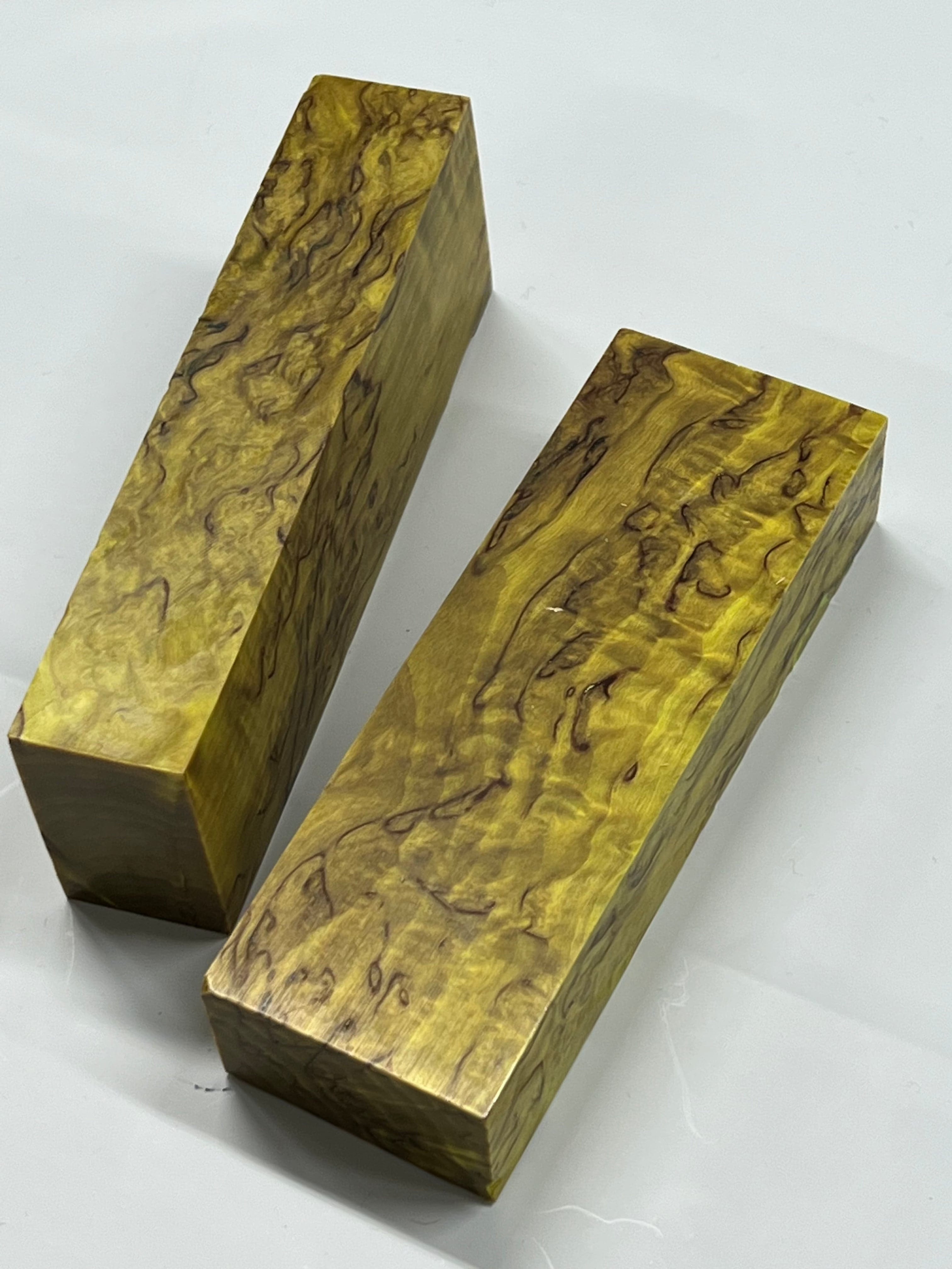 Masurbjørk Lime - Stabilized handle blank