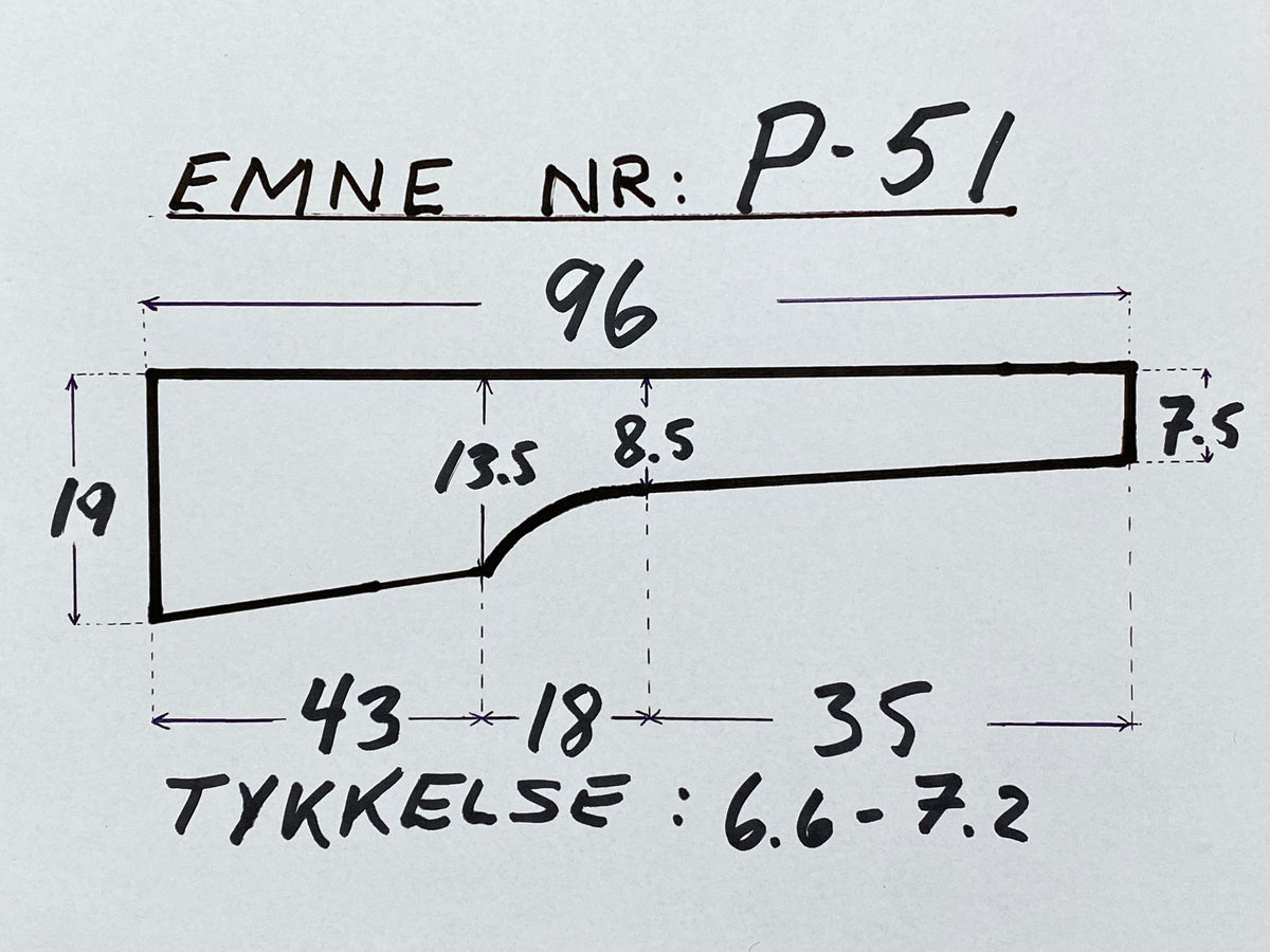 Rifle Stock Blank Turkish Walnut Grade 3 P-51