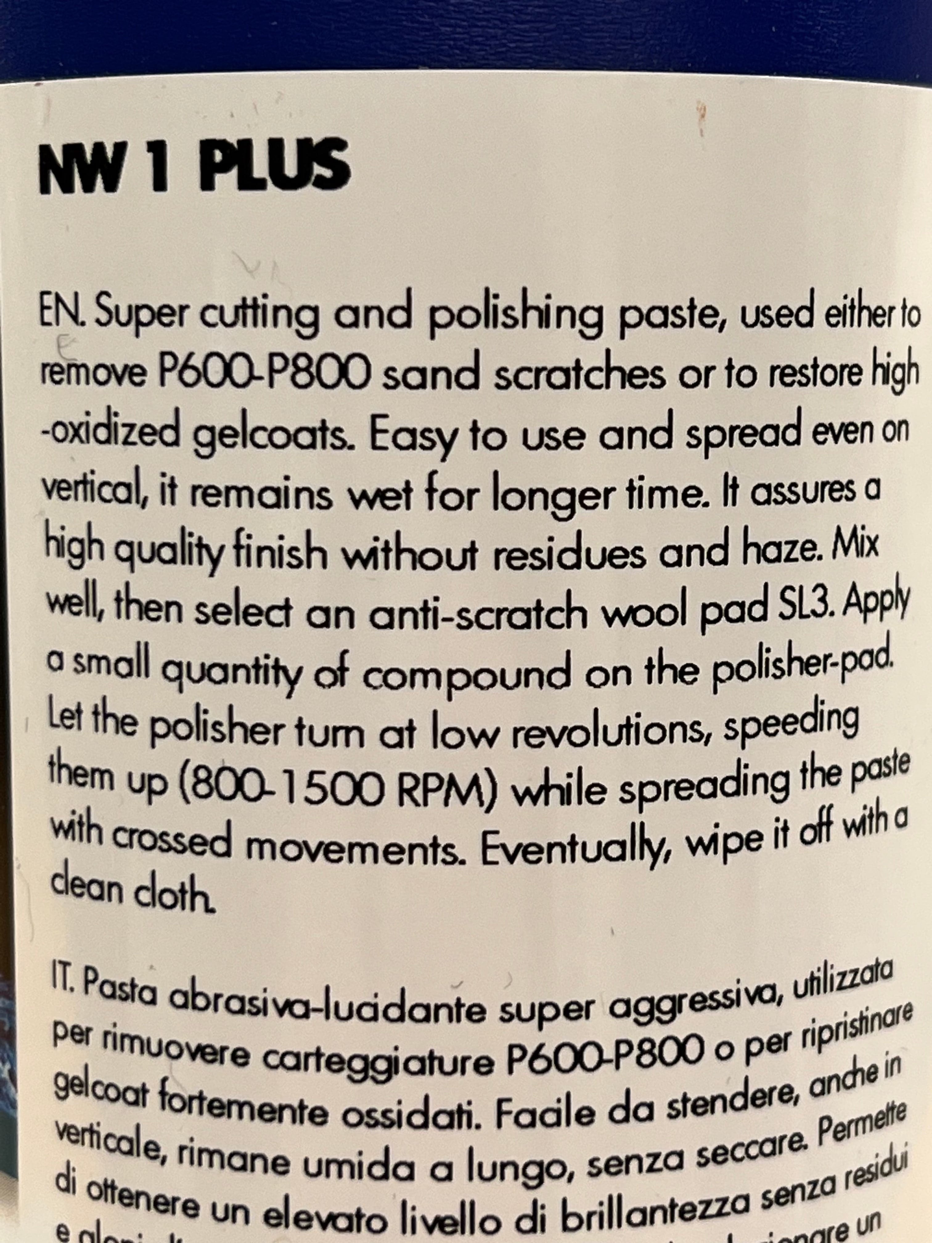 Polish for epoxy, varnish and plastic