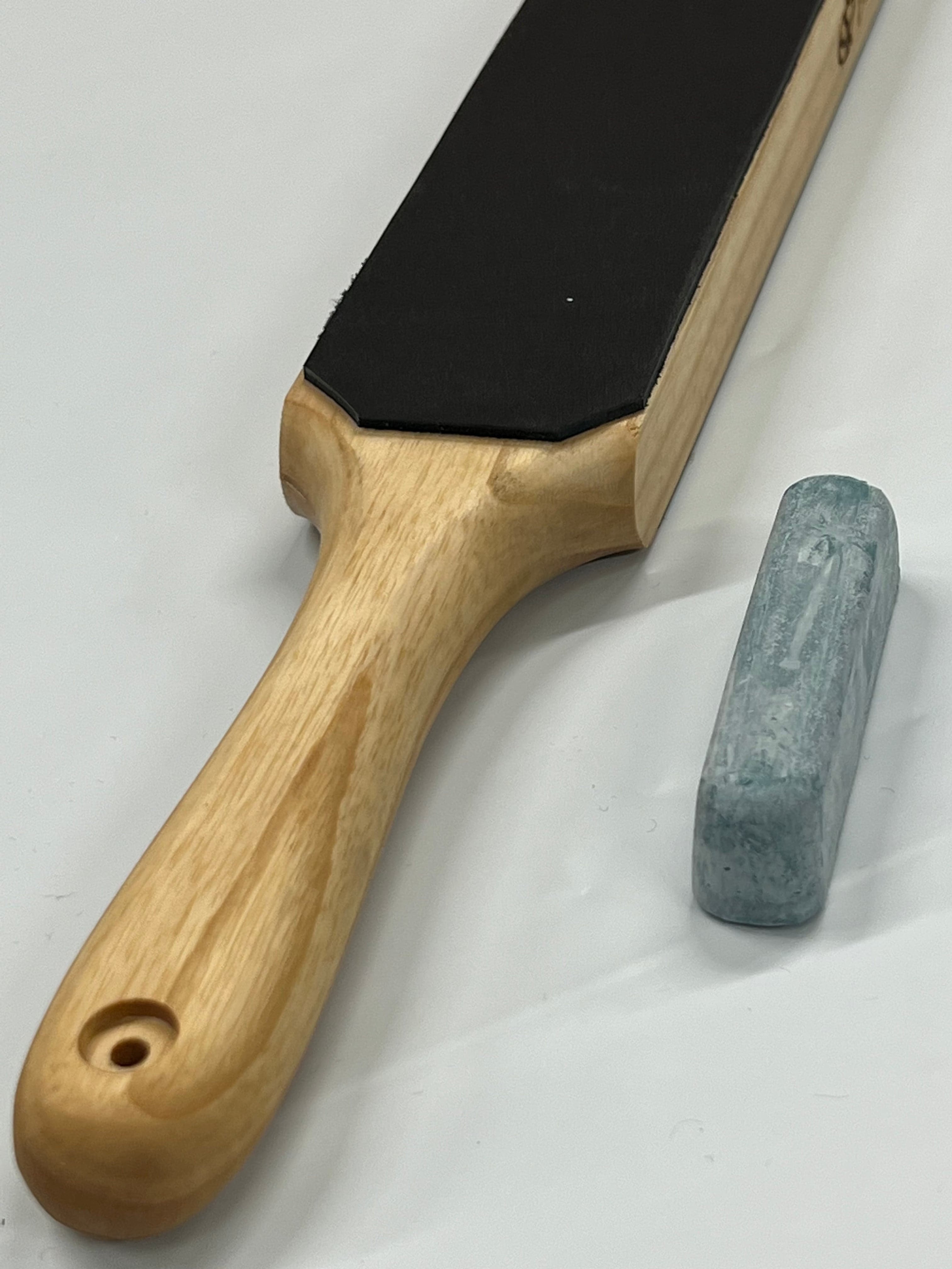 Double-sided leather strop 220x50 with stropping compound LS6P1 